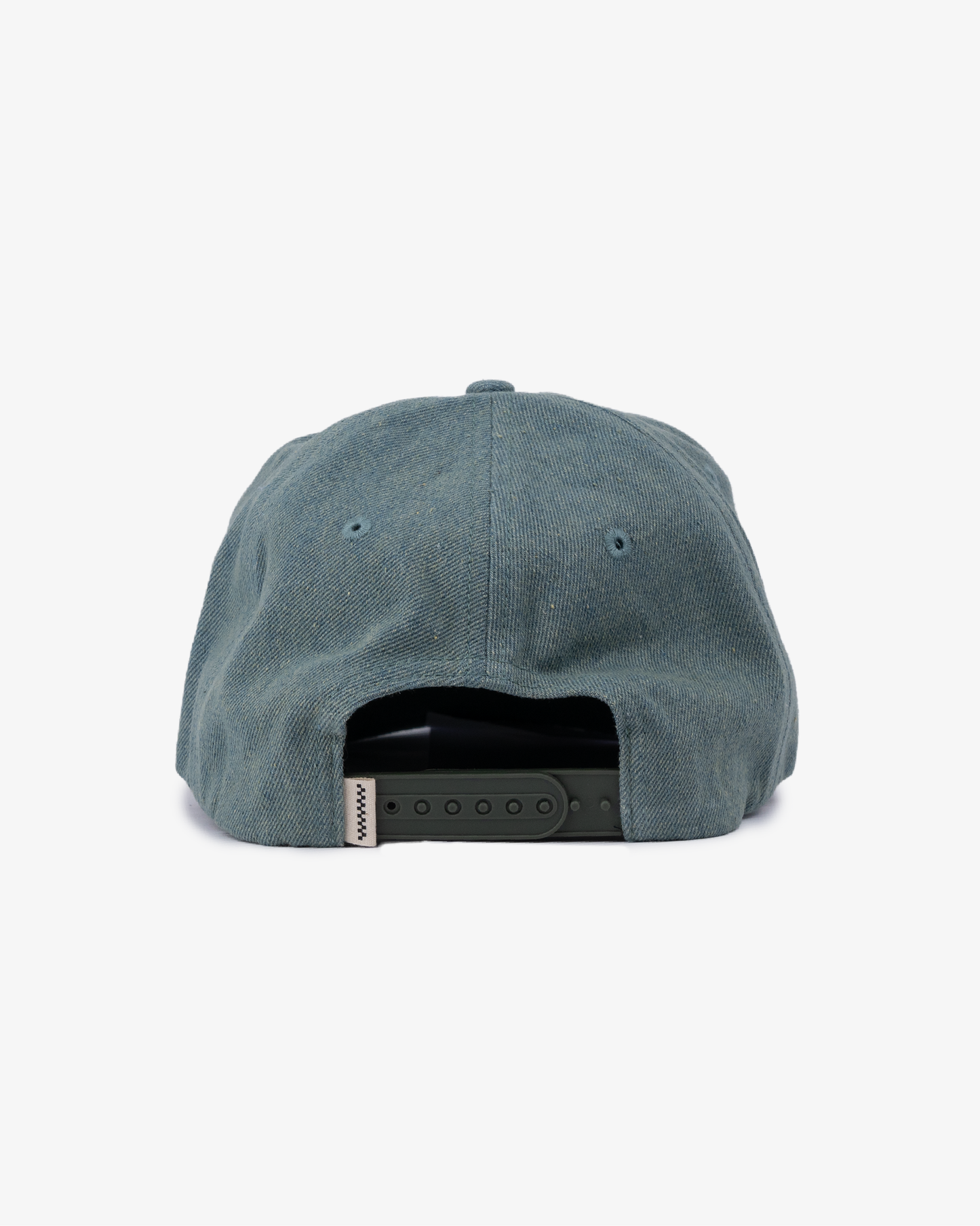 Patch Denim Cap - Short Brim 6 Panel - Light Blue/Washed Denim