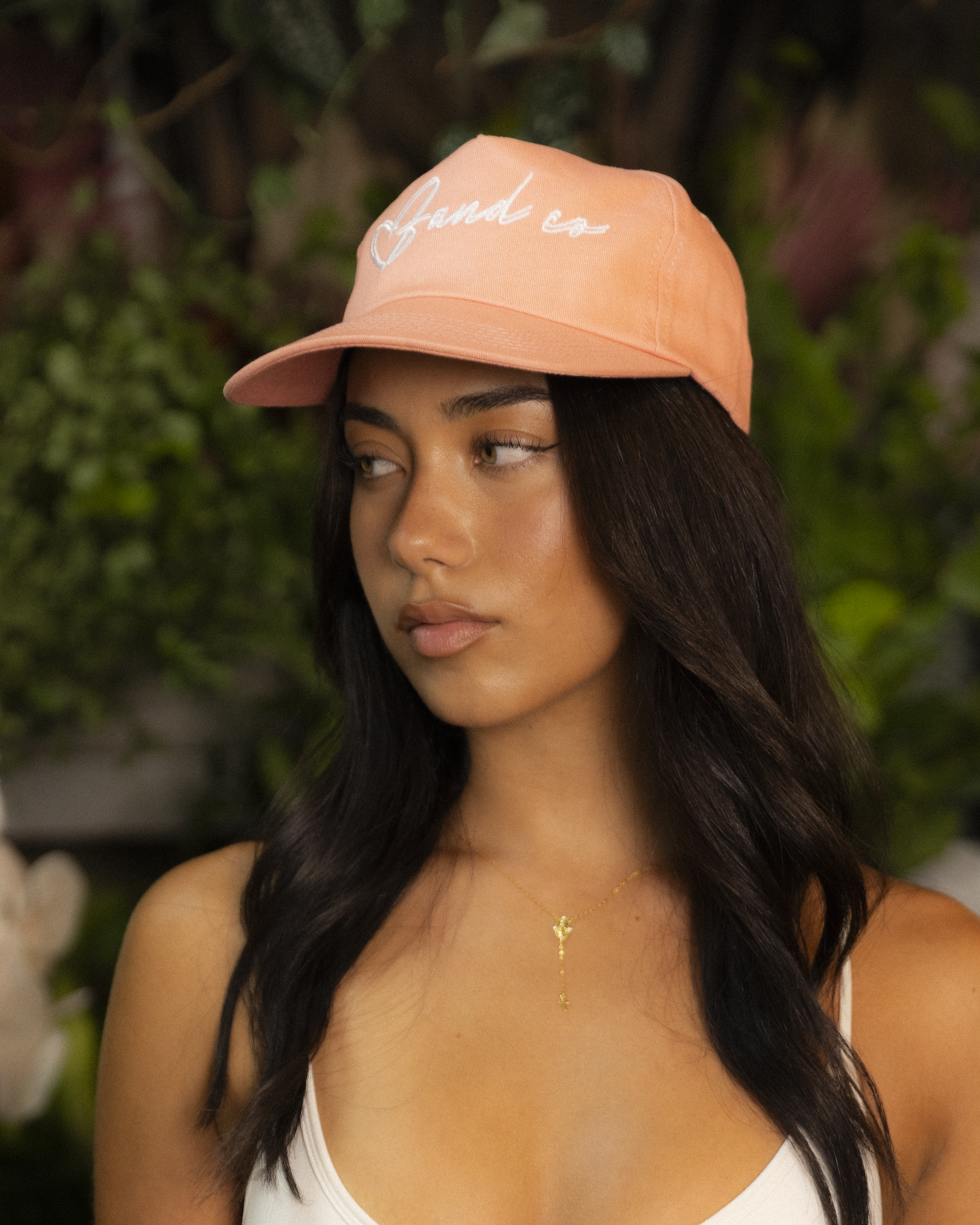 Heart Script Cap - 5 Panel - Black