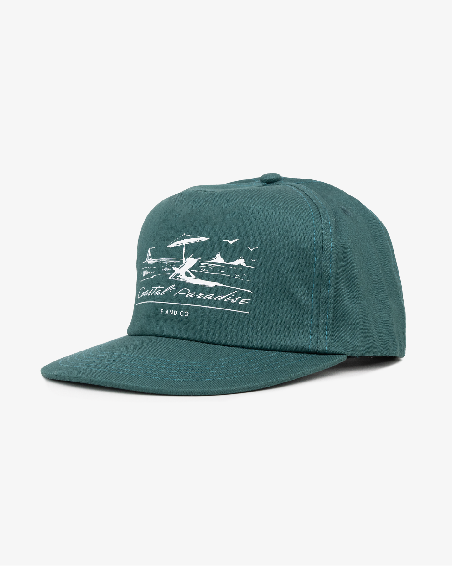Shoreline Cap - 5 Panel - Bush Green