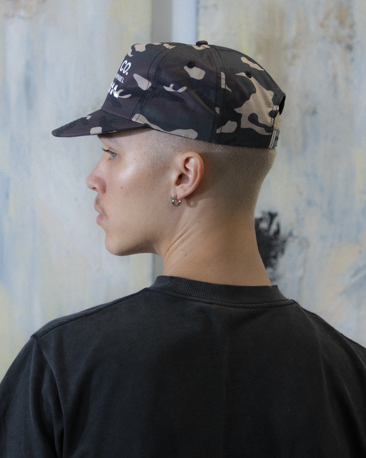 Logo Cap - Short Brim 5 Panel - Army Camo
