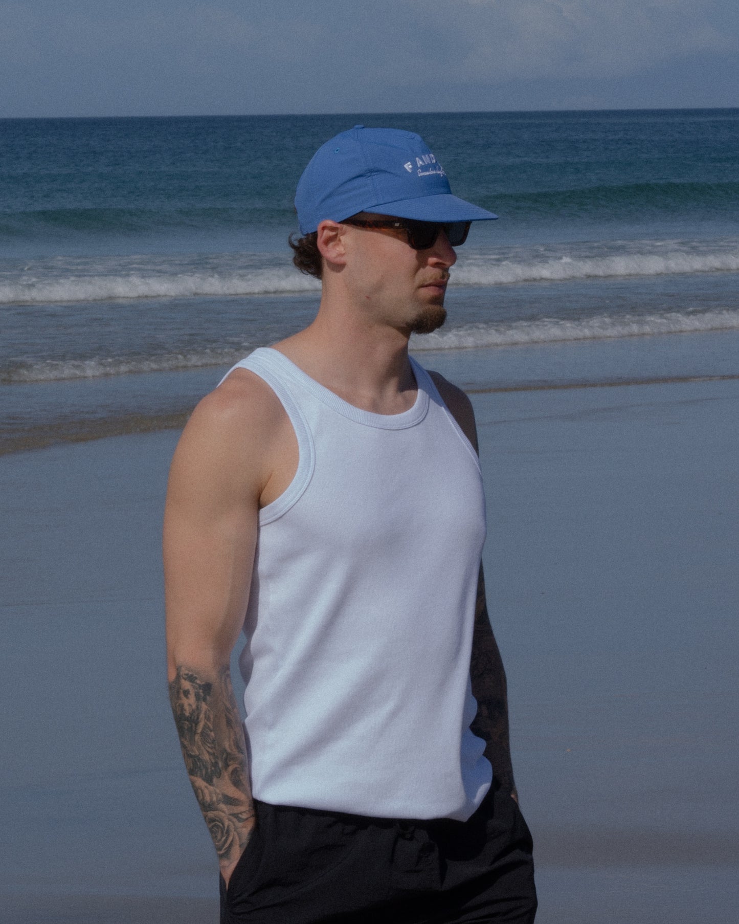 Nylon Coastal Cap - 5 Panel - Blue