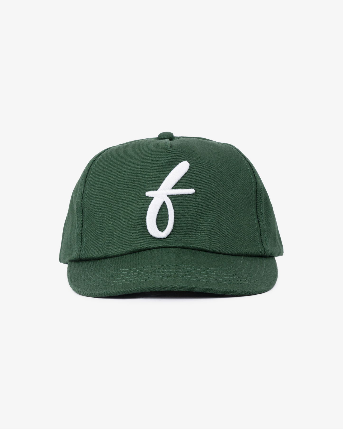 Art Letterman Cap - 5 Panel - Dark Green/Distressed
