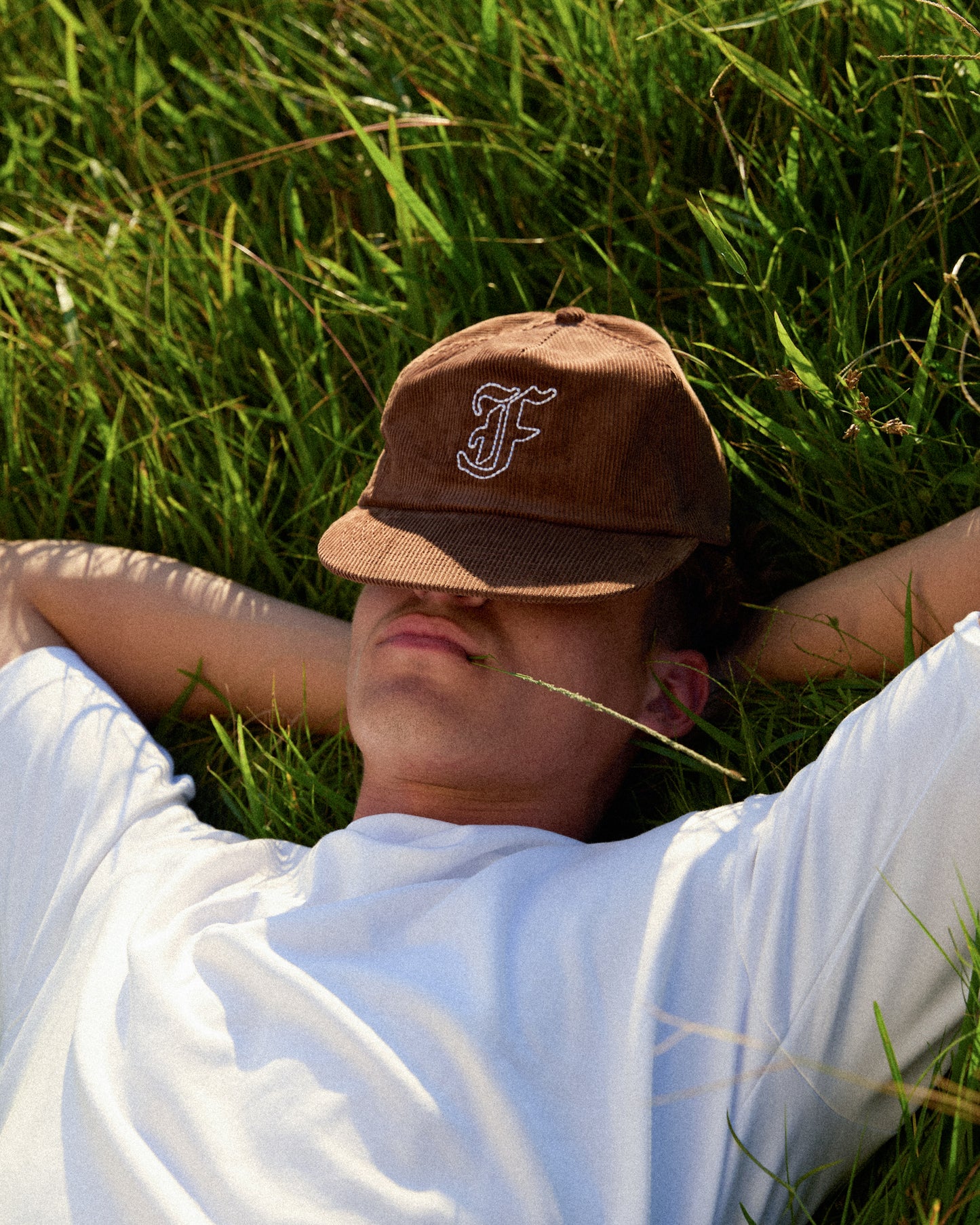 Letterman Cord Cap - 5 Panel - Brown