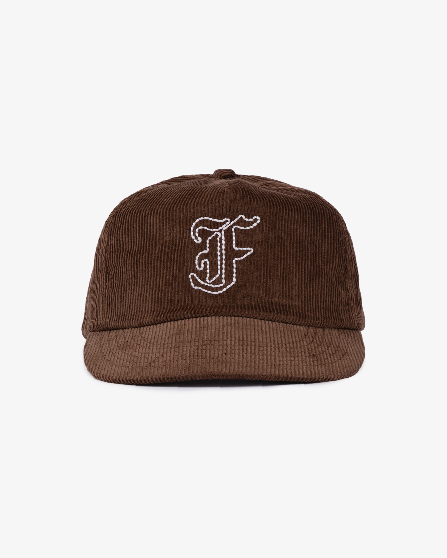 Letterman Cord Cap - 5 Panel - Brown
