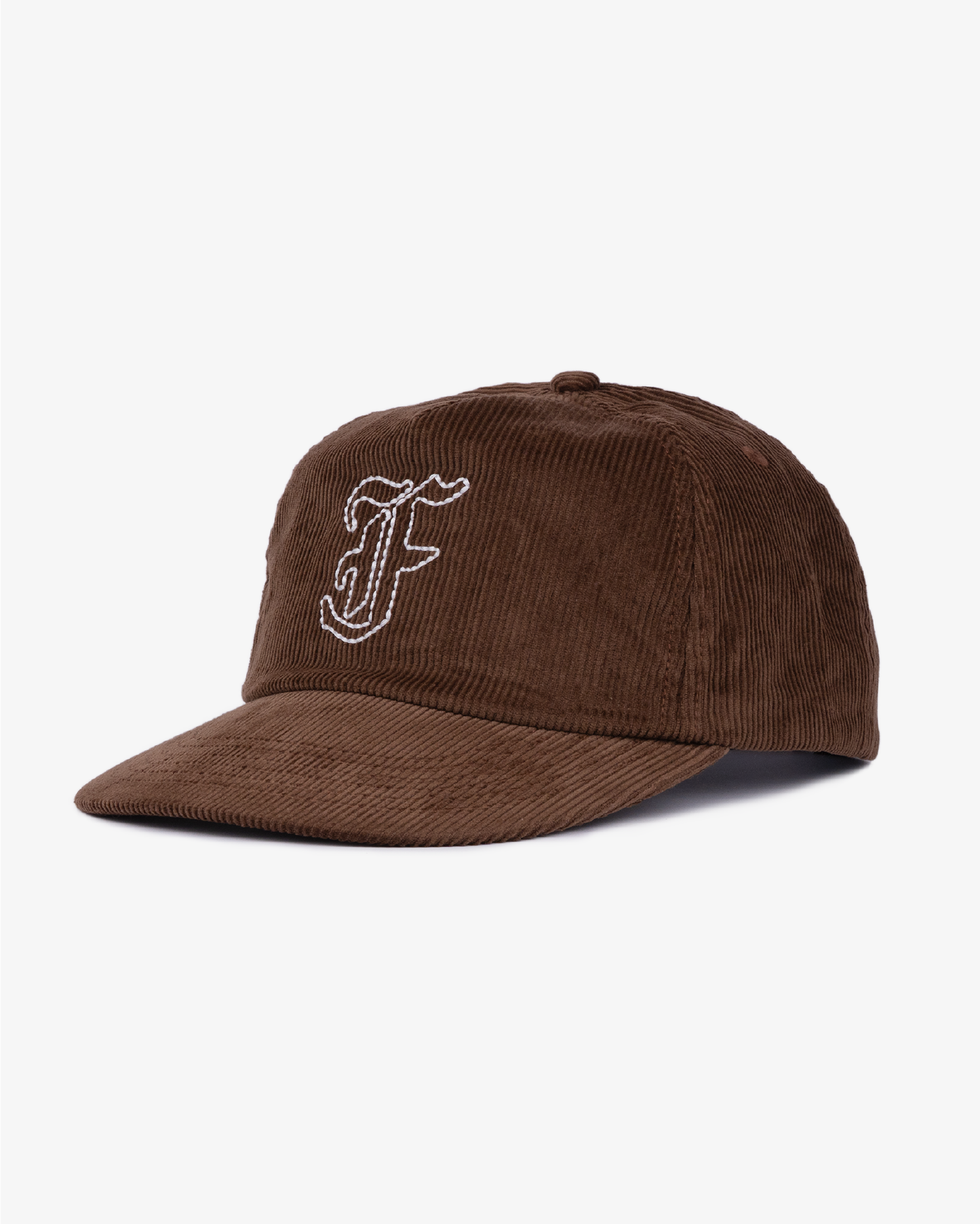 Letterman Cord Cap - 5 Panel - Brown