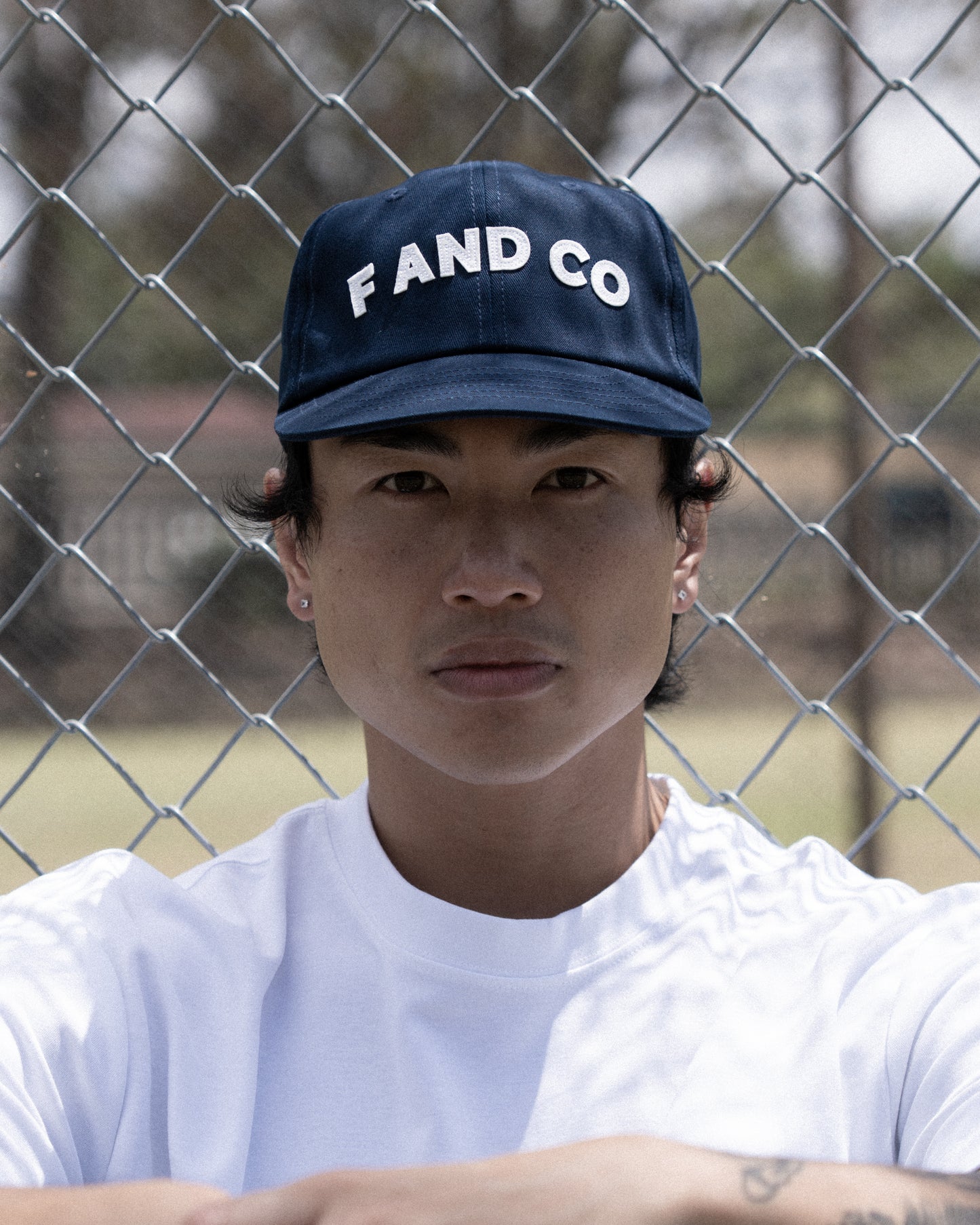 Letter Ball Cap - Short Brim 6 Panel - Navy