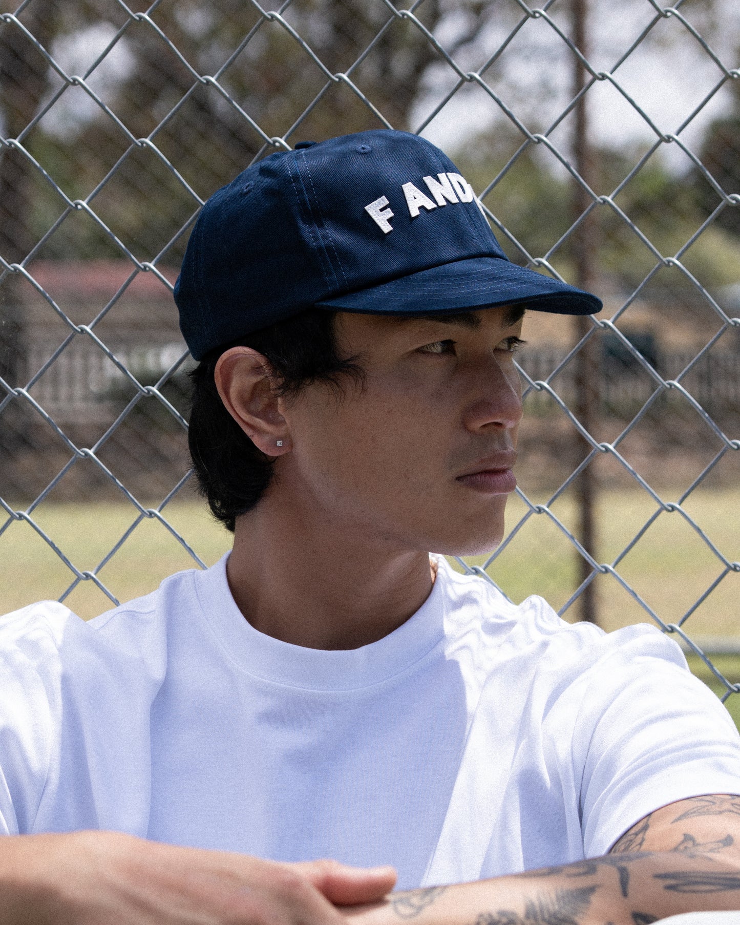 Letter Ball Cap - Short Brim 6 Panel - Navy