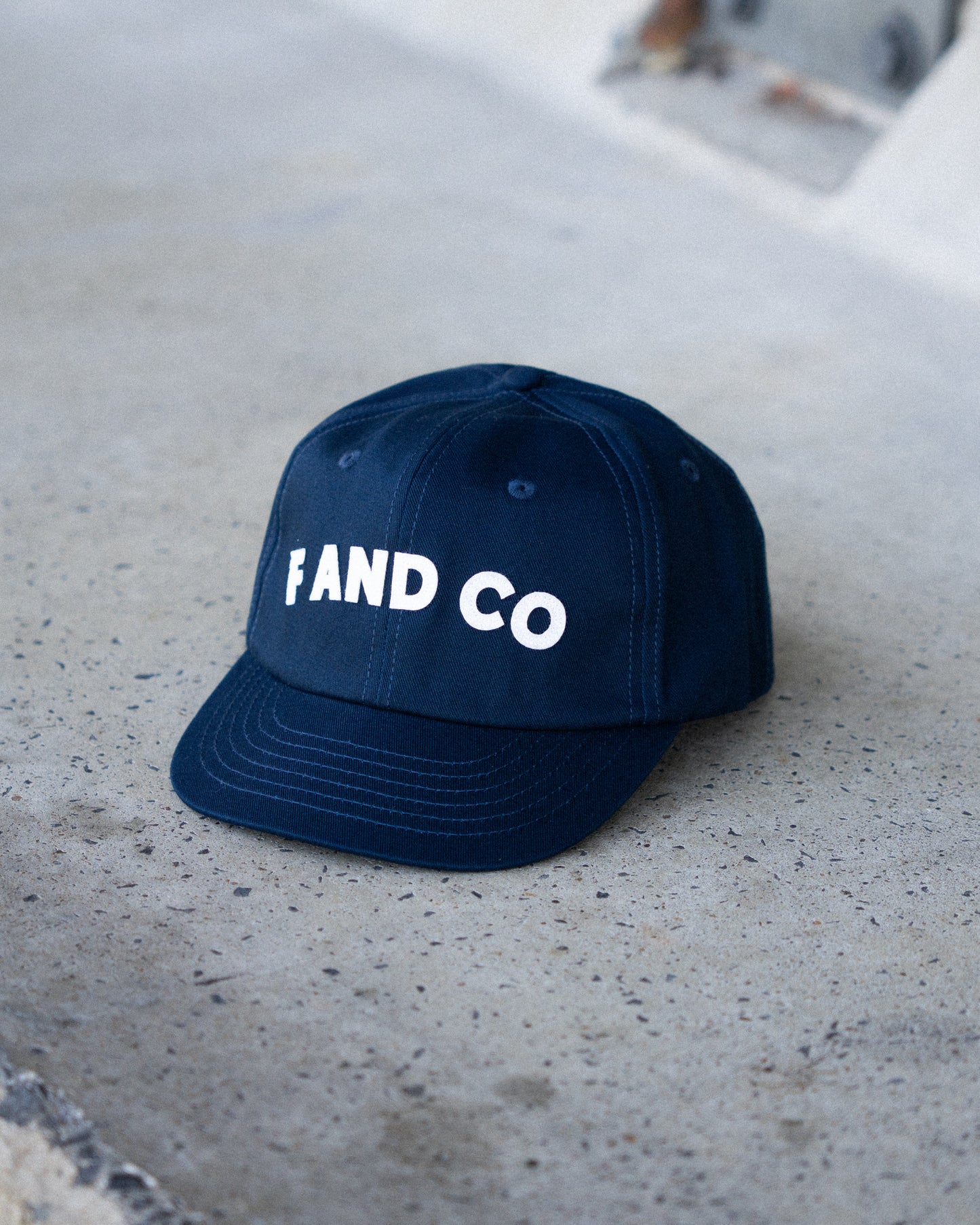 Letter Ball Cap - Short Brim 6 Panel - Navy