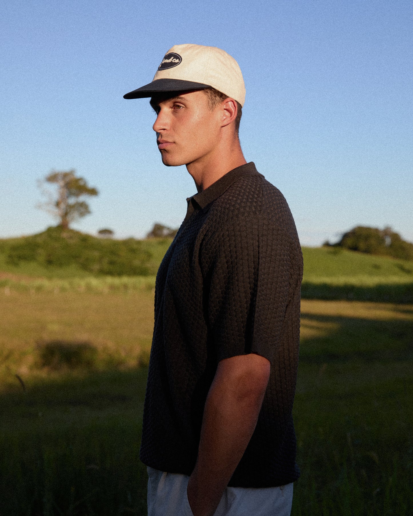 Holiday Patch Cap - 5 panel - Off White/Navy