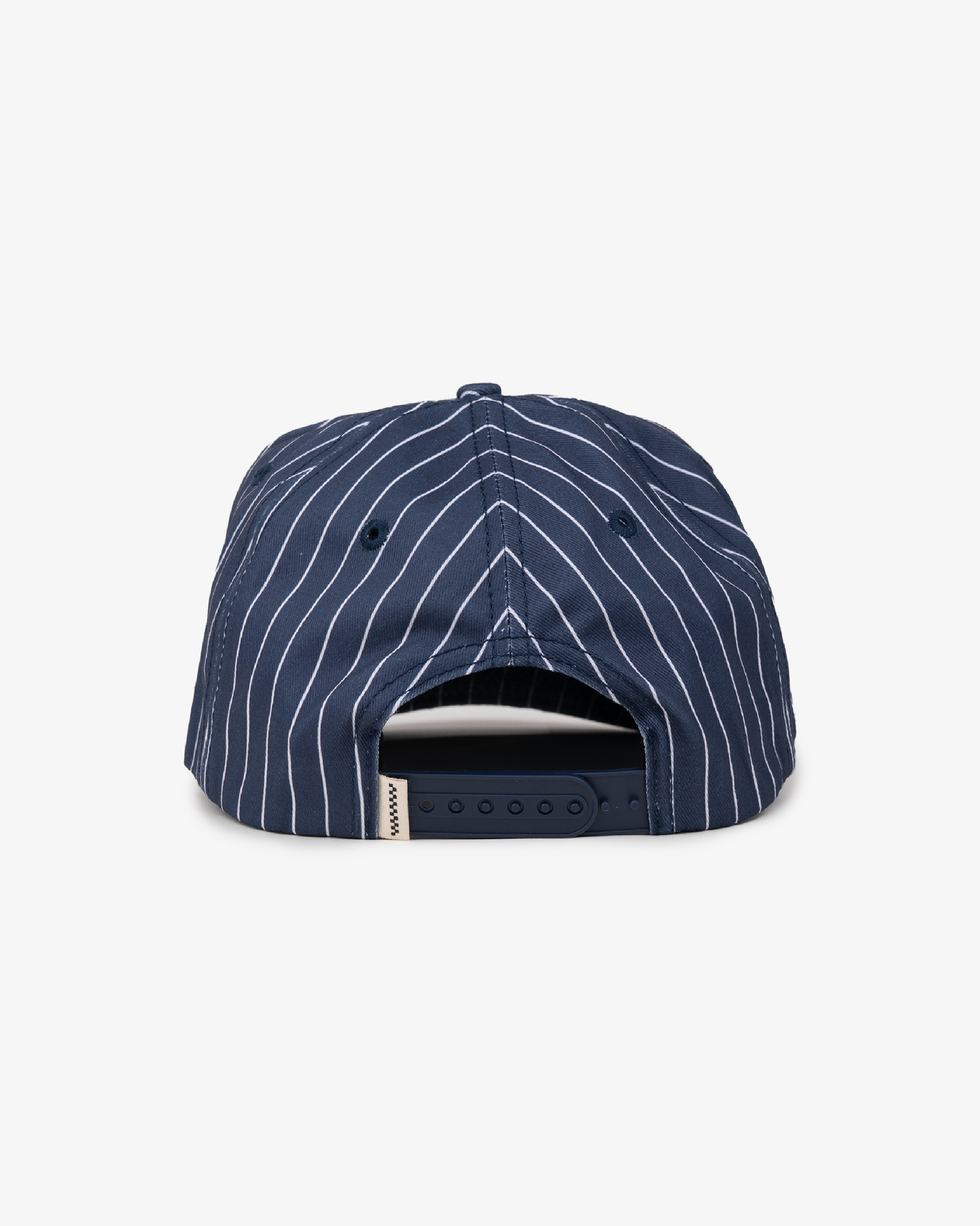 Monogram Ball Cap - Short Brim 6 Panel - Navy Pinstripe