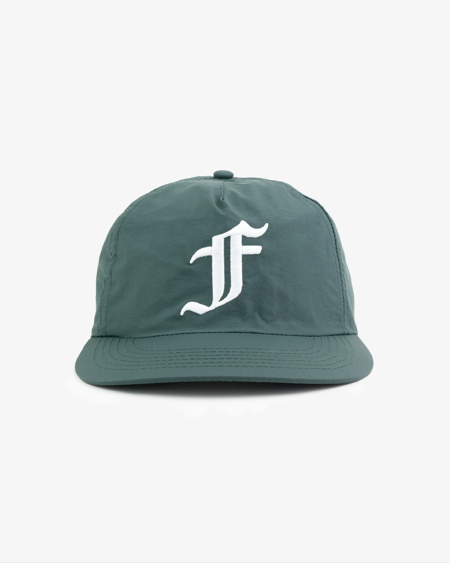 Old English F Cap - 5 Panel - Forest Green