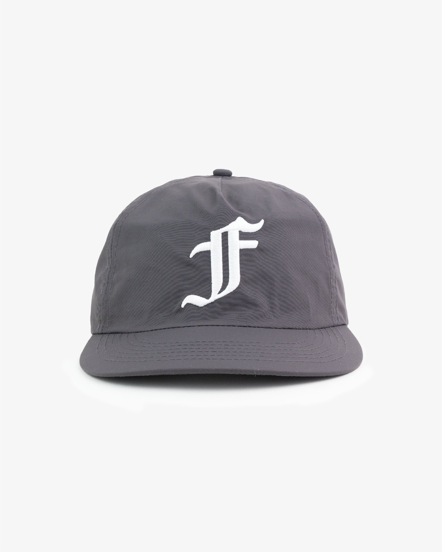 Old English F Cap - 5 Panel - Charcoal Black