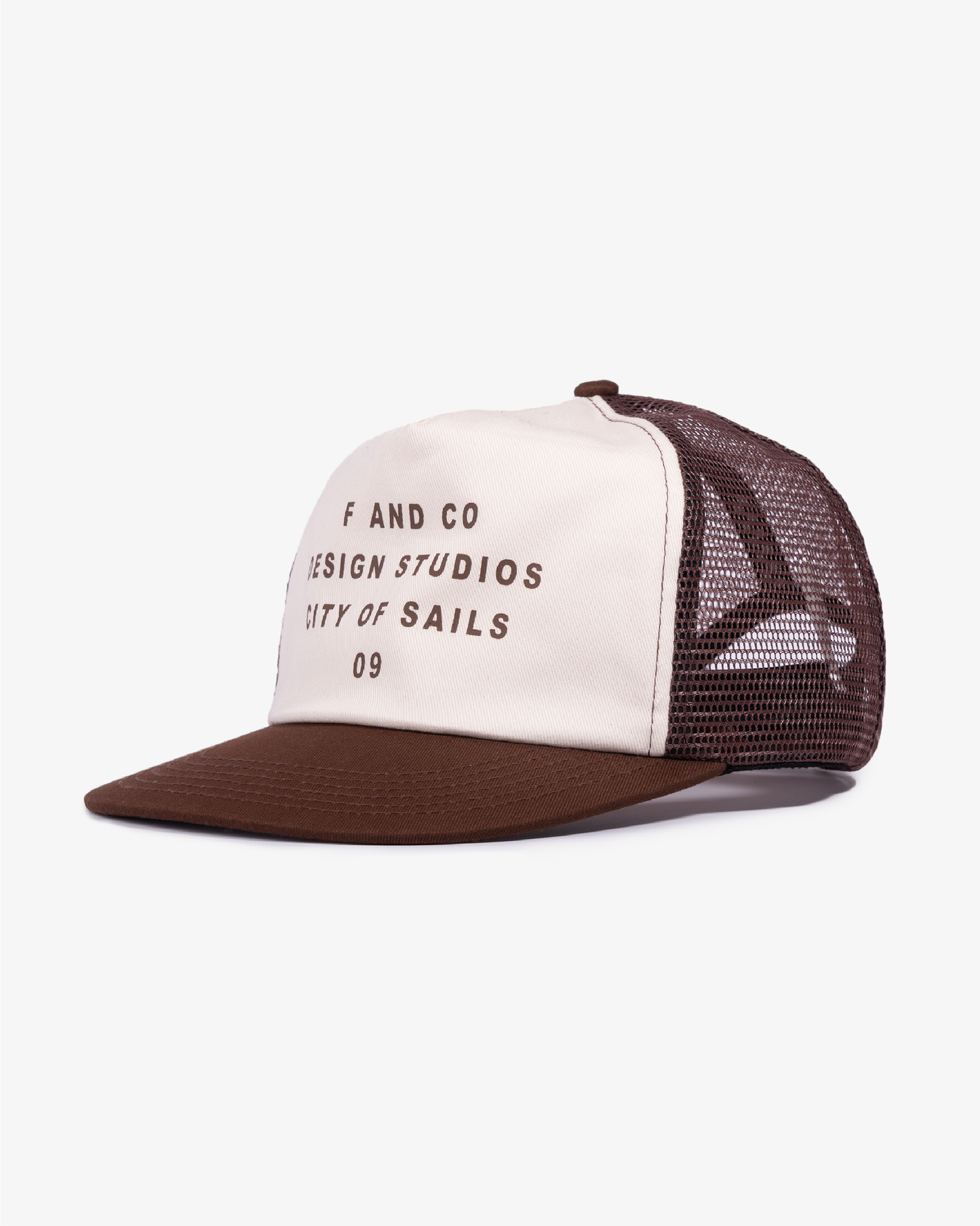 09 Cap - Trucker - Off White/Brown