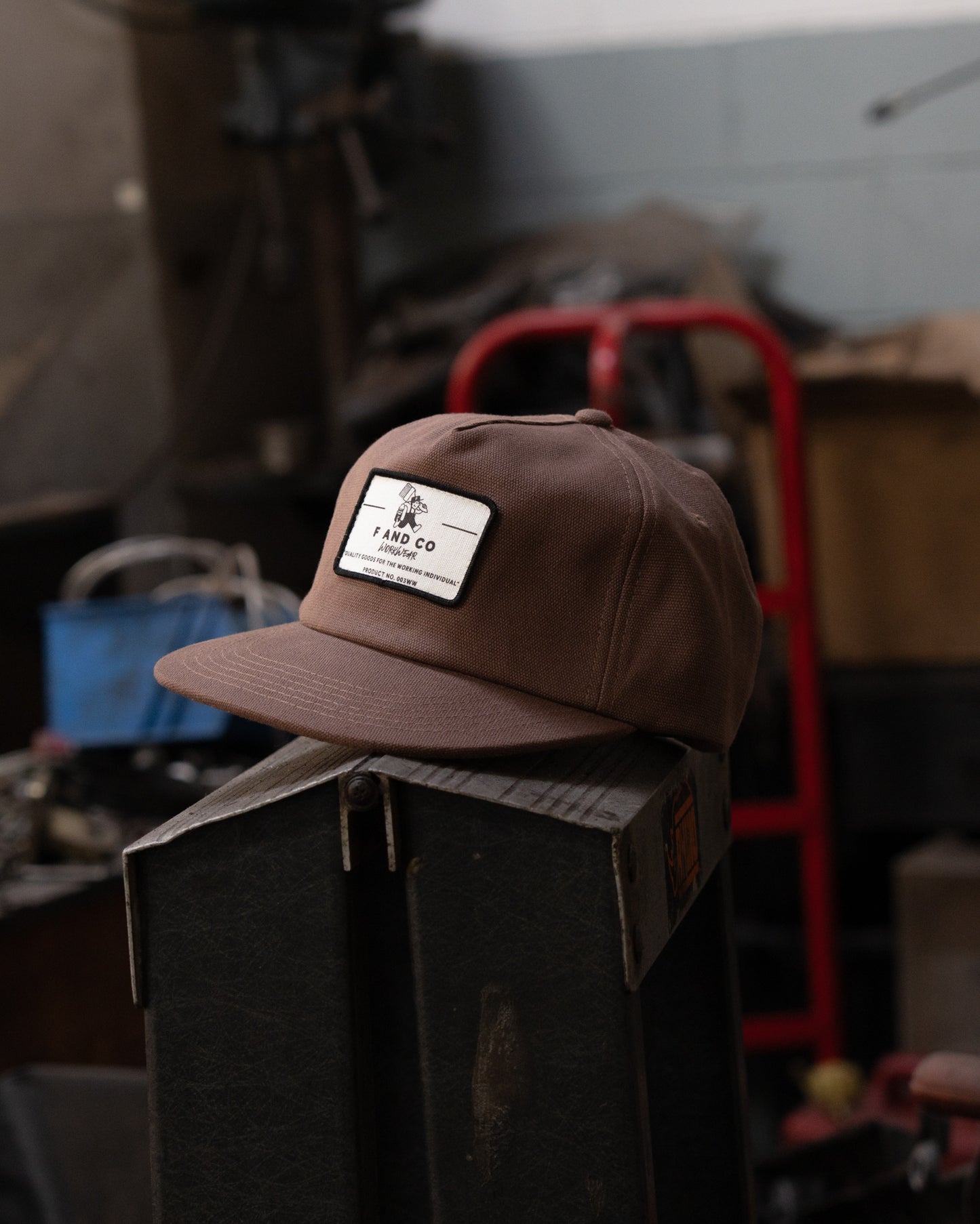 Patch Workwear Cap - 5 panel - Brown