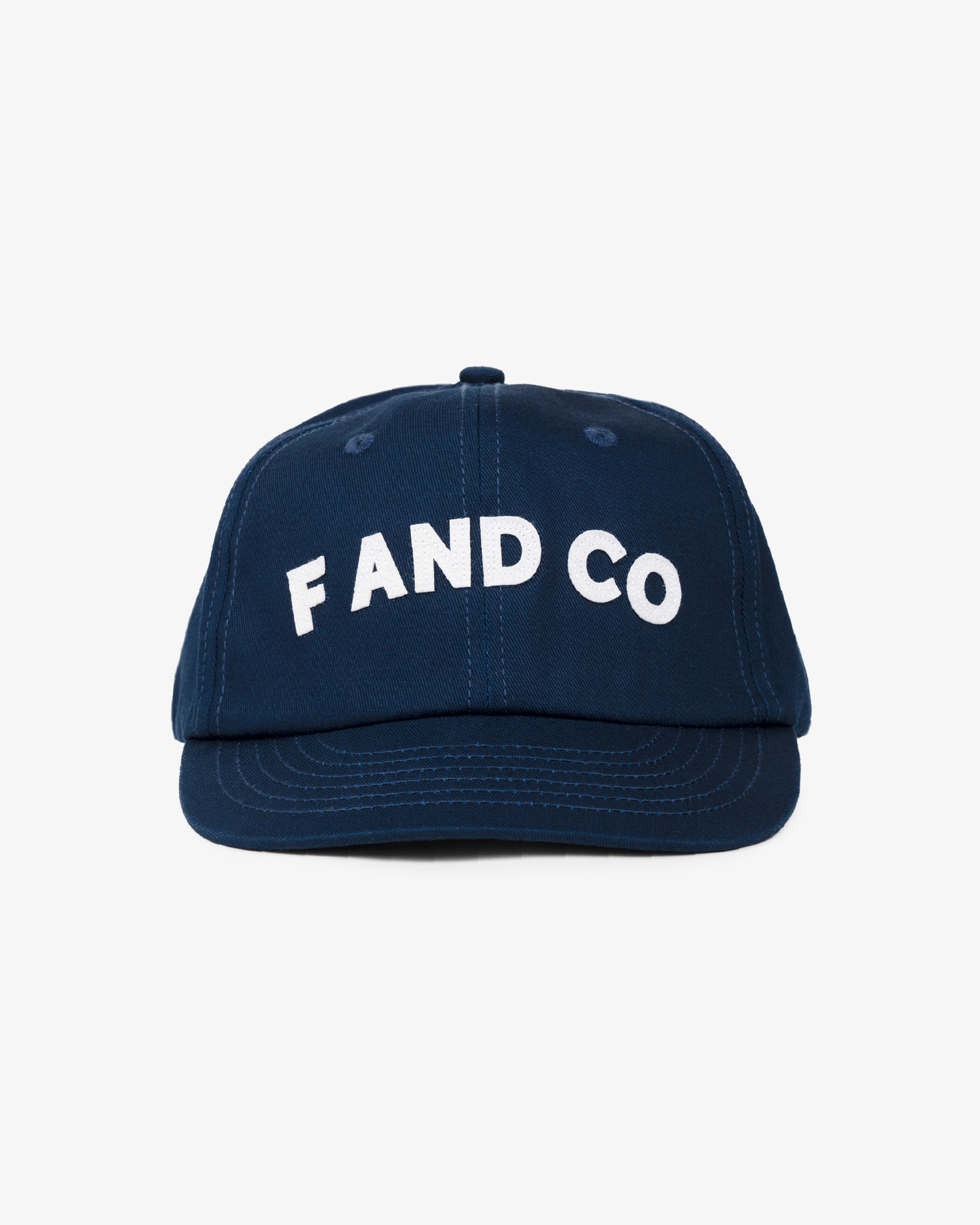 Letter Ball Cap - Short Brim 6 Panel - Navy