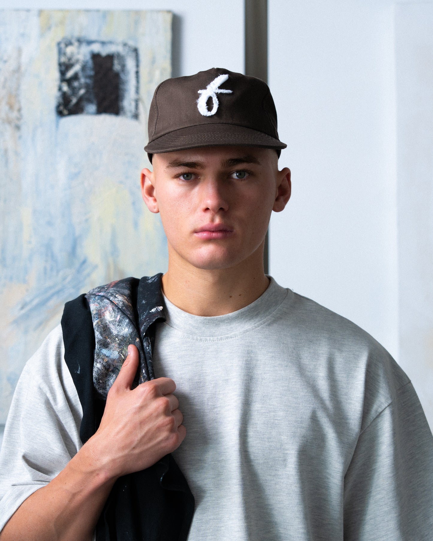 Art Letterman Cap - 5 Panel - Taupe/Distressed