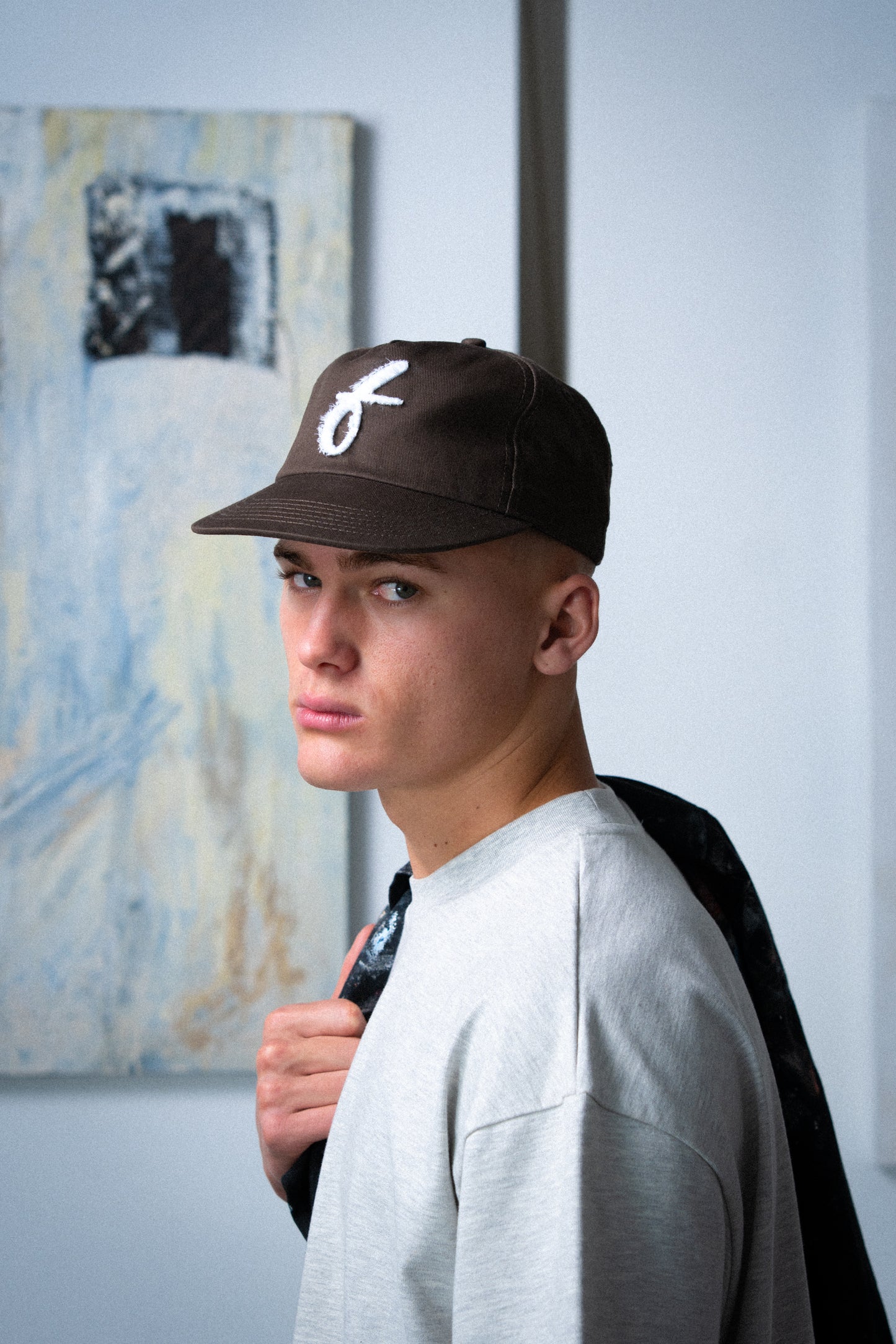 Art Letterman Cap - 5 Panel - Taupe/Distressed