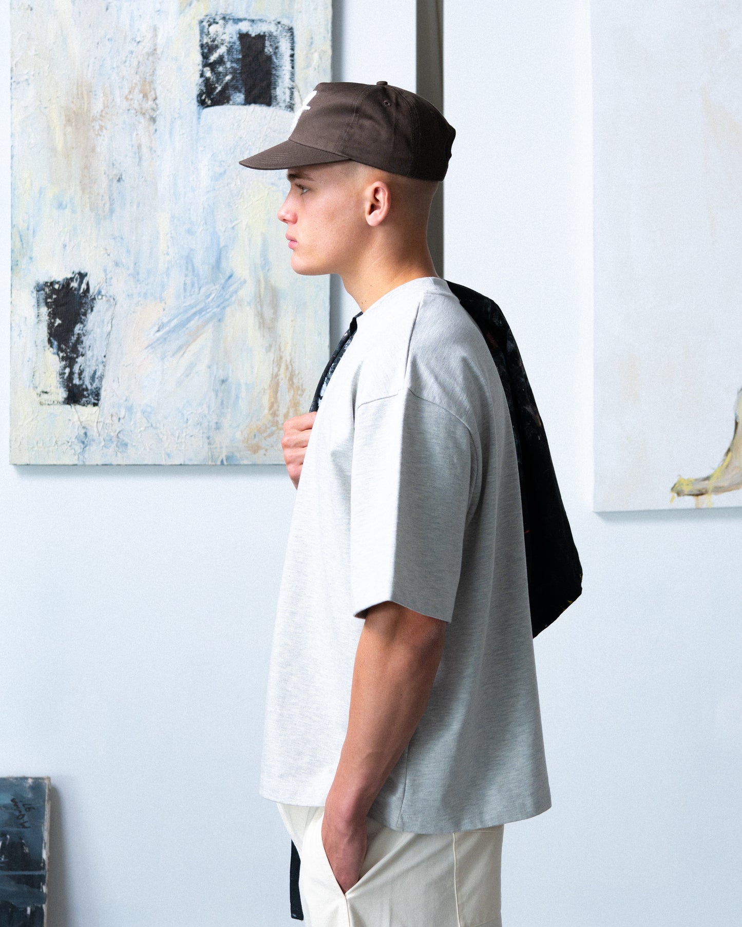 Art Letterman Cap - 5 Panel - Taupe/Distressed