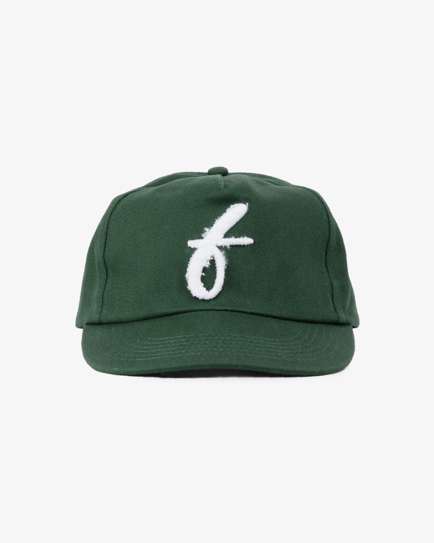 Art Letterman Cap - 5 Panel - Dark Green/Distressed