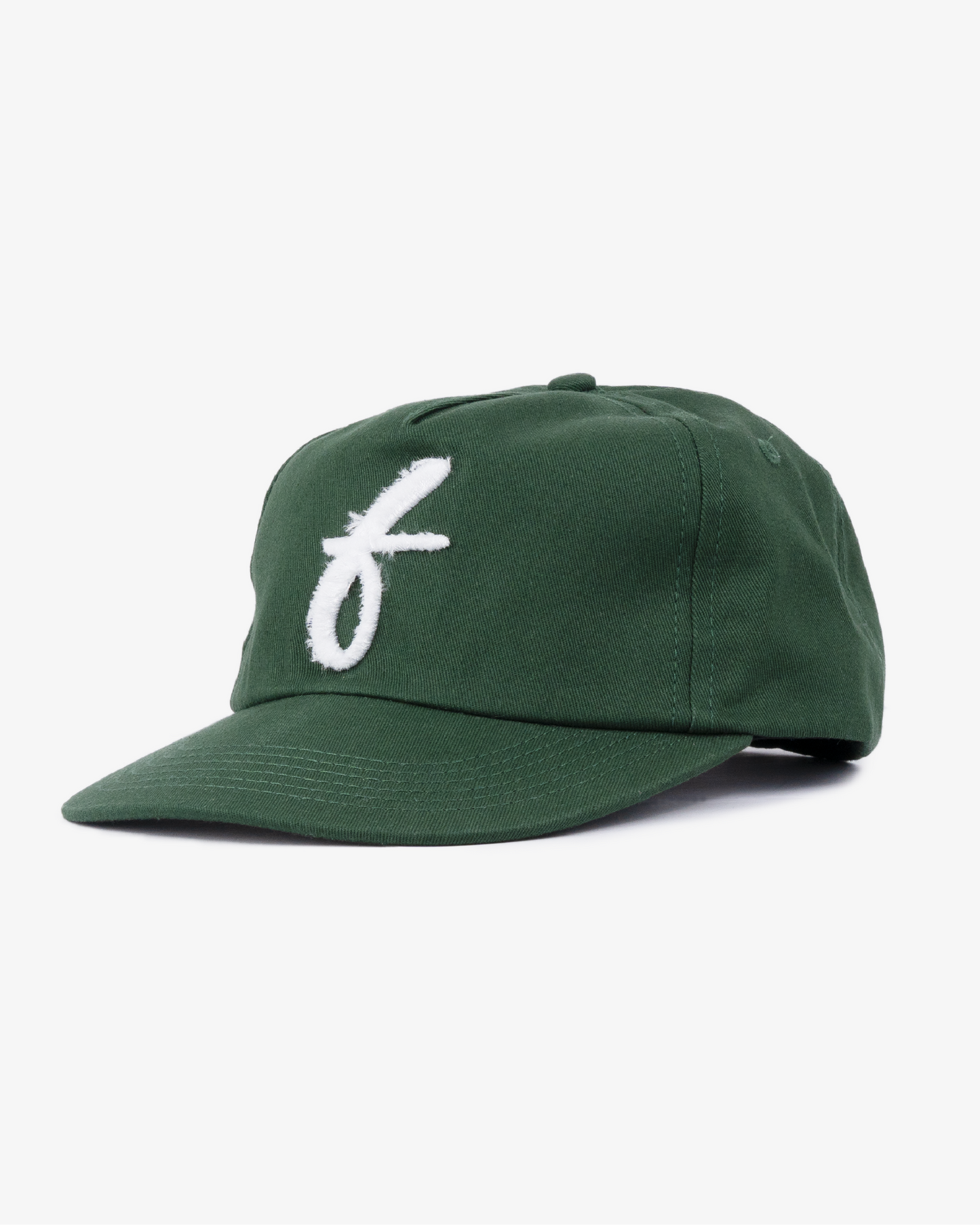 Art Letterman Cap - 5 Panel - Dark Green/Distressed