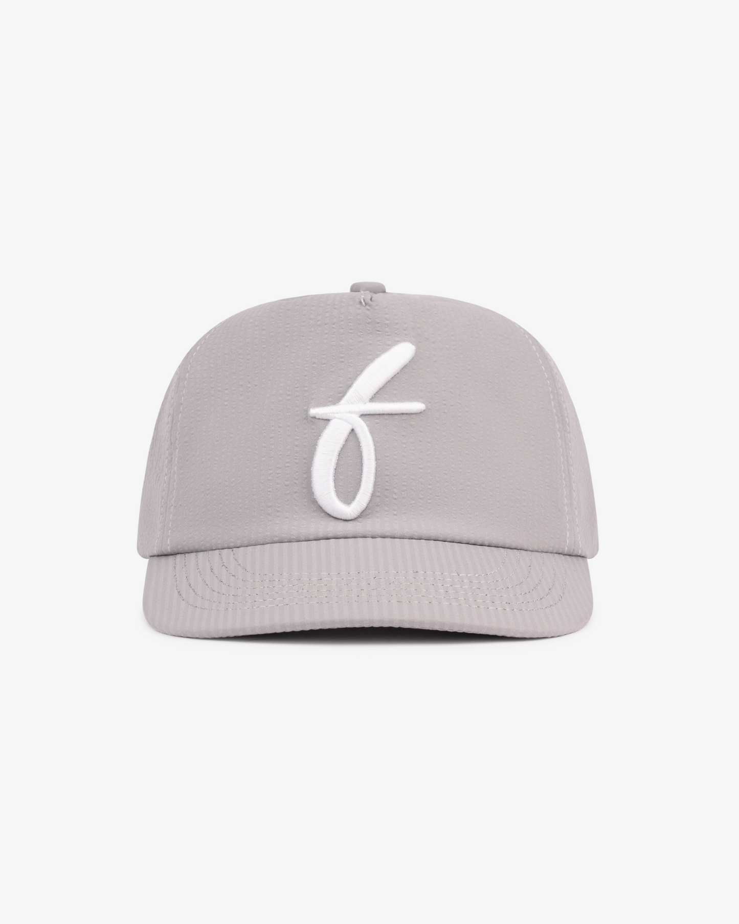Art Letterman Cap - 5 Panel - Grey Seersucker