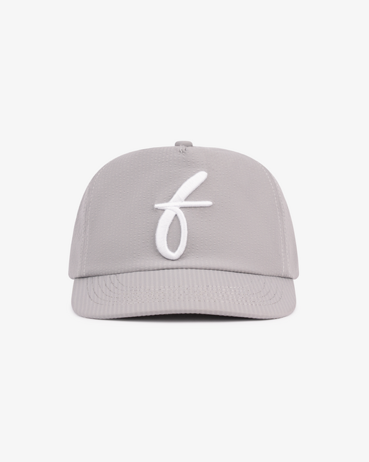 Art Letterman Cap - 5 Panel - Grey Seersucker