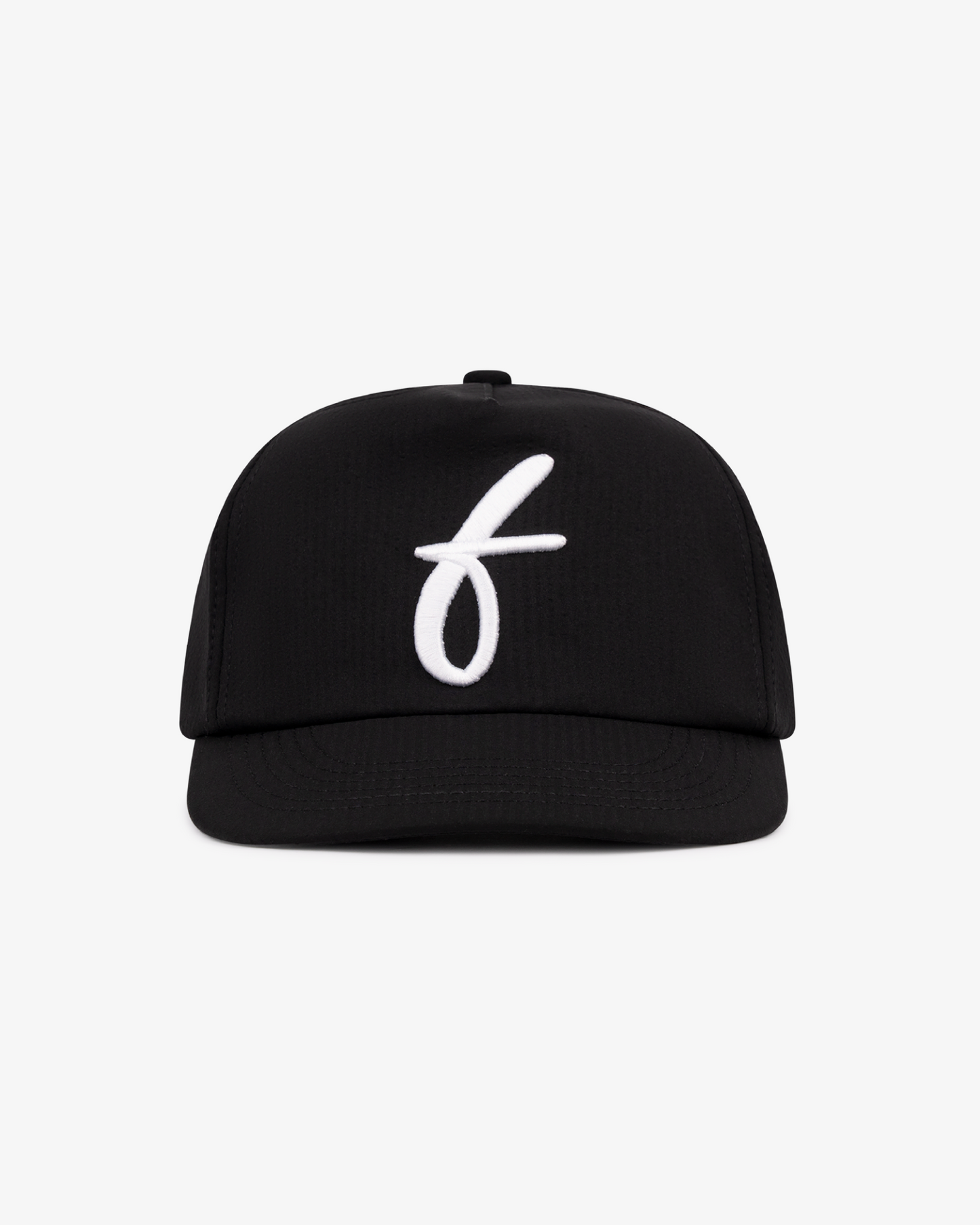 Art Letterman Cap - 5 Panel - Black Seersucker