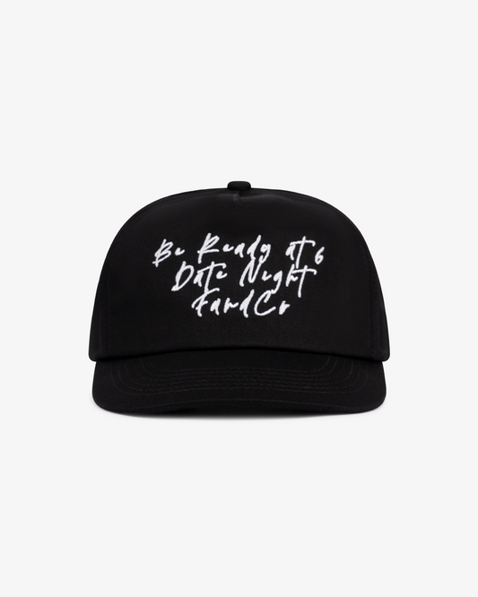 Outing Cap - Short Brim 5 Panel - Black
