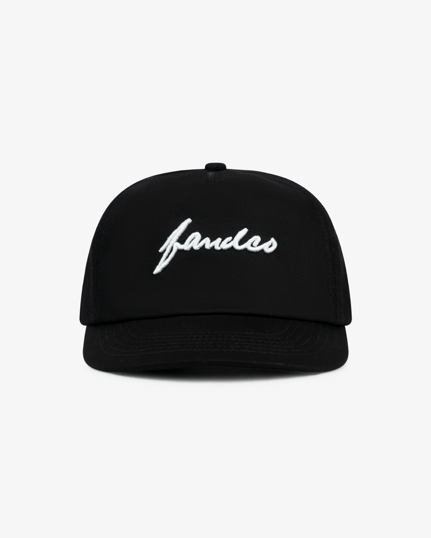 Evening Cap - Short Brim 5 Panel - Black