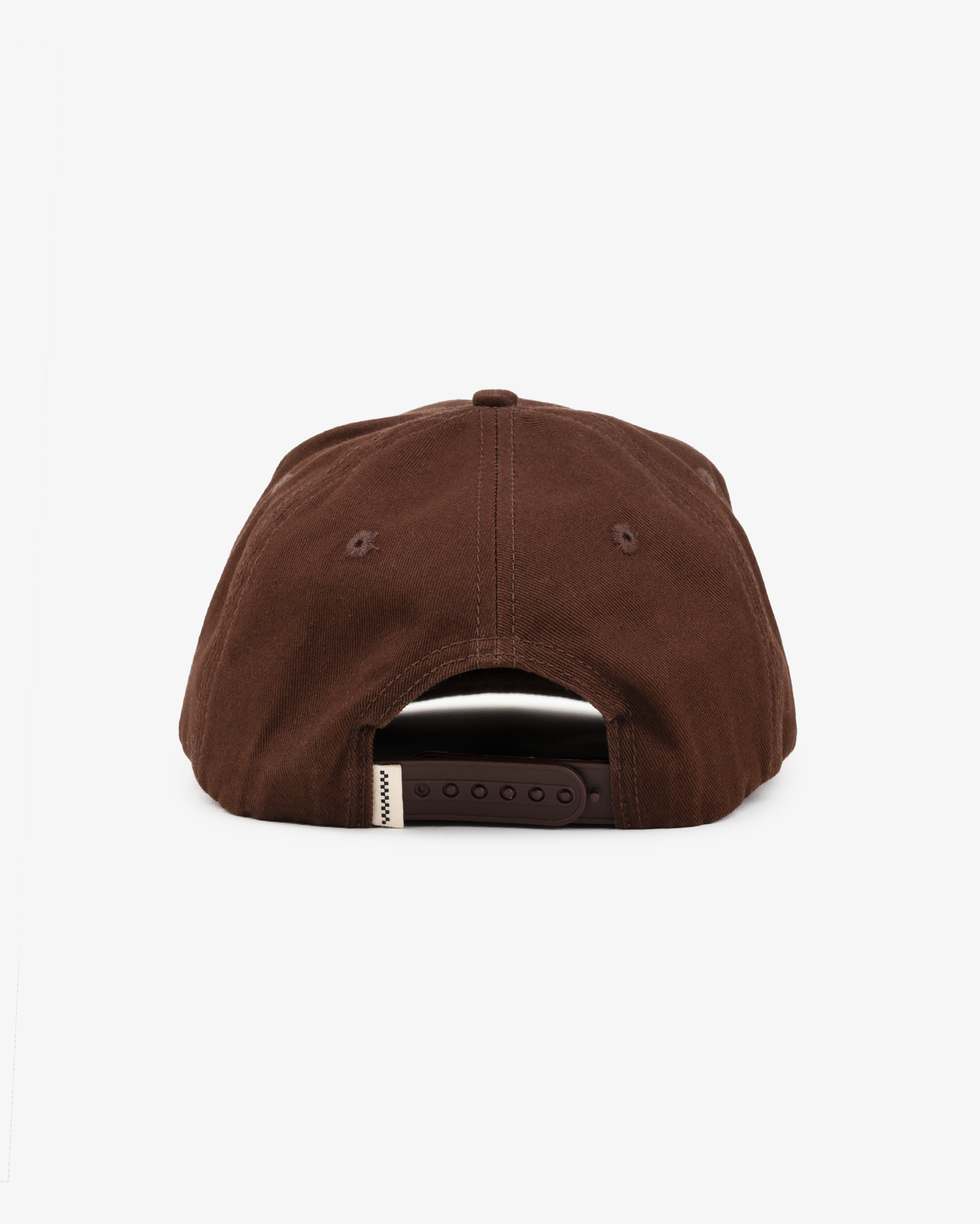 Floral Patch Cap - Short Brim 5 Panel - Brown