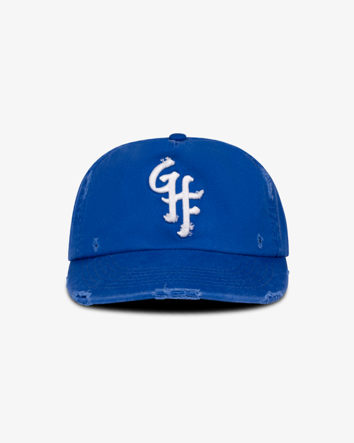 Glass Half Full Cap - 5 Panel - Washed Blue/Distressed