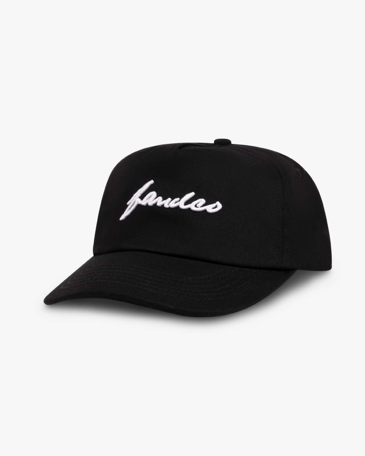 Evening Cap - Short Brim 5 Panel - Black