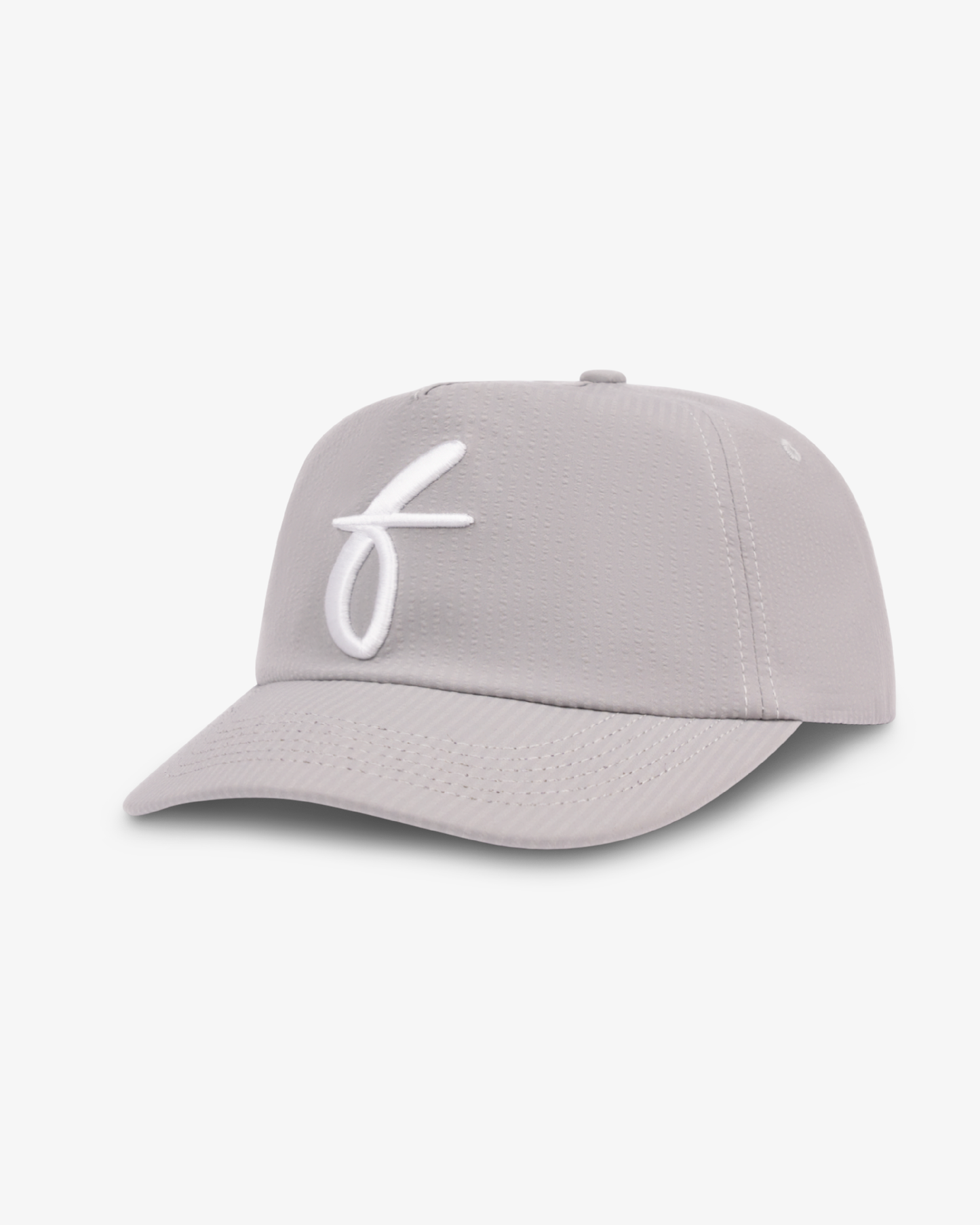 Art Letterman Cap - 5 Panel - Grey Seersucker