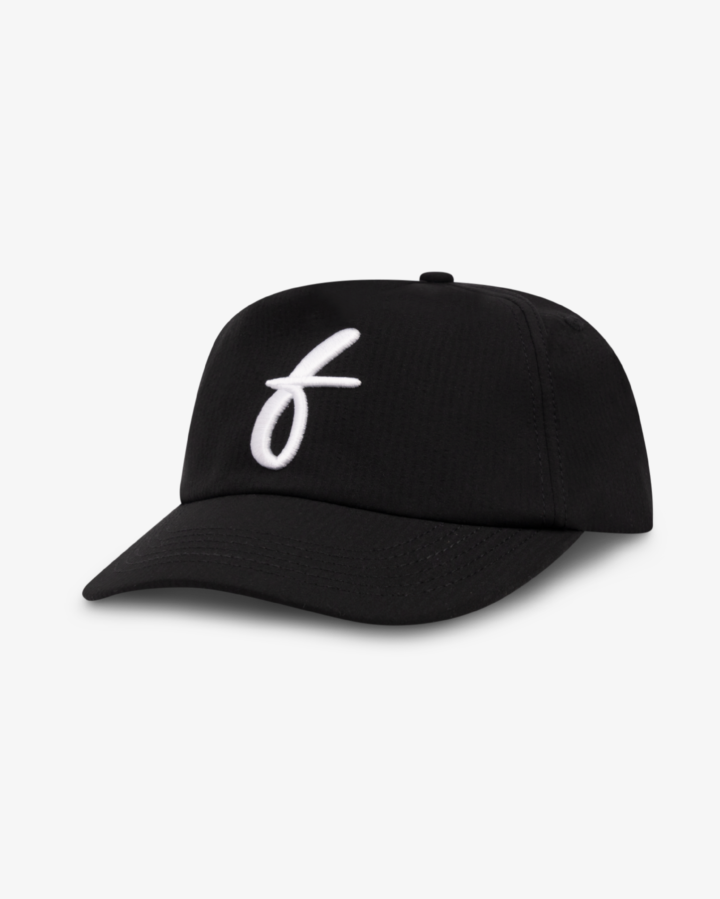 Art Letterman Cap - 5 Panel - Black Seersucker