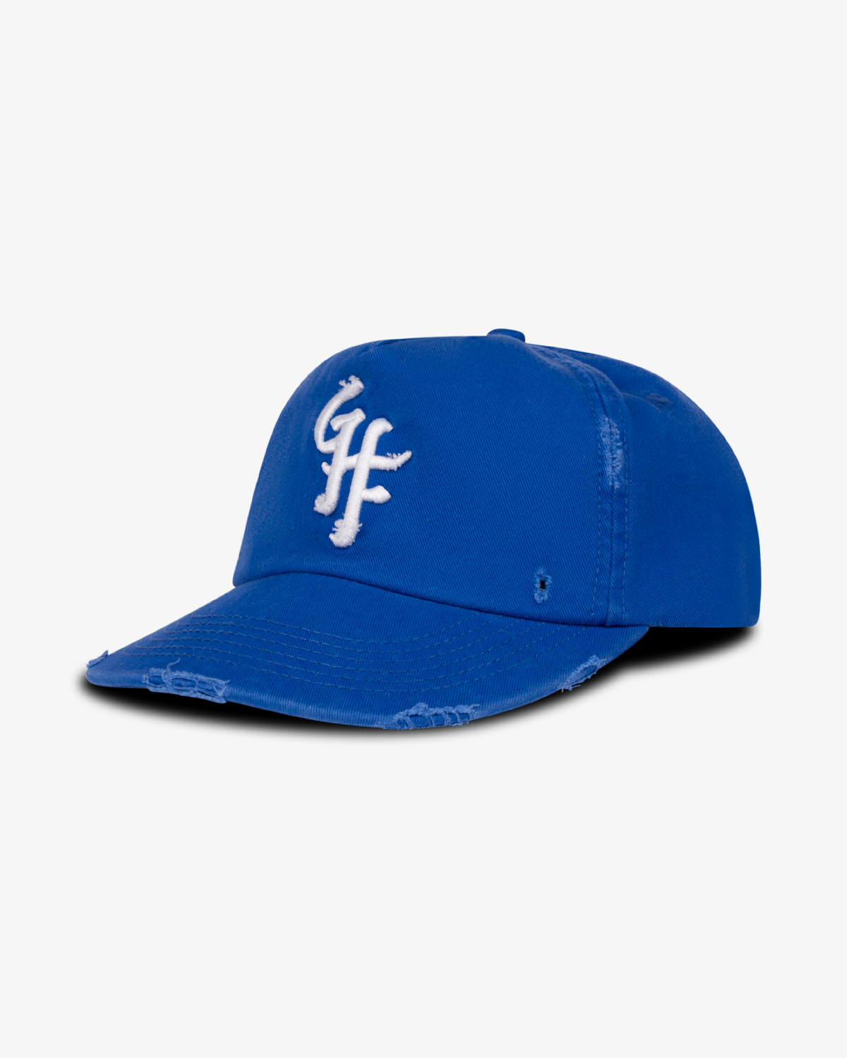 Glass Half Full Cap - 5 Panel - Washed Blue/Distressed