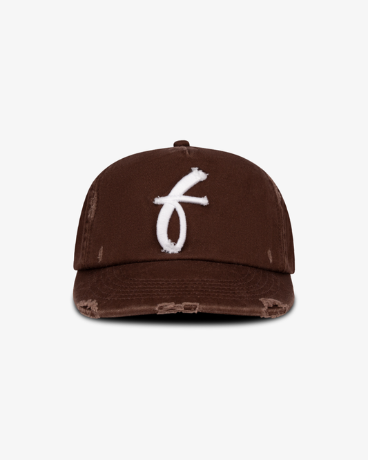 Art Letterman Cap - 5 Panel - Taupe - Distressed/Washed