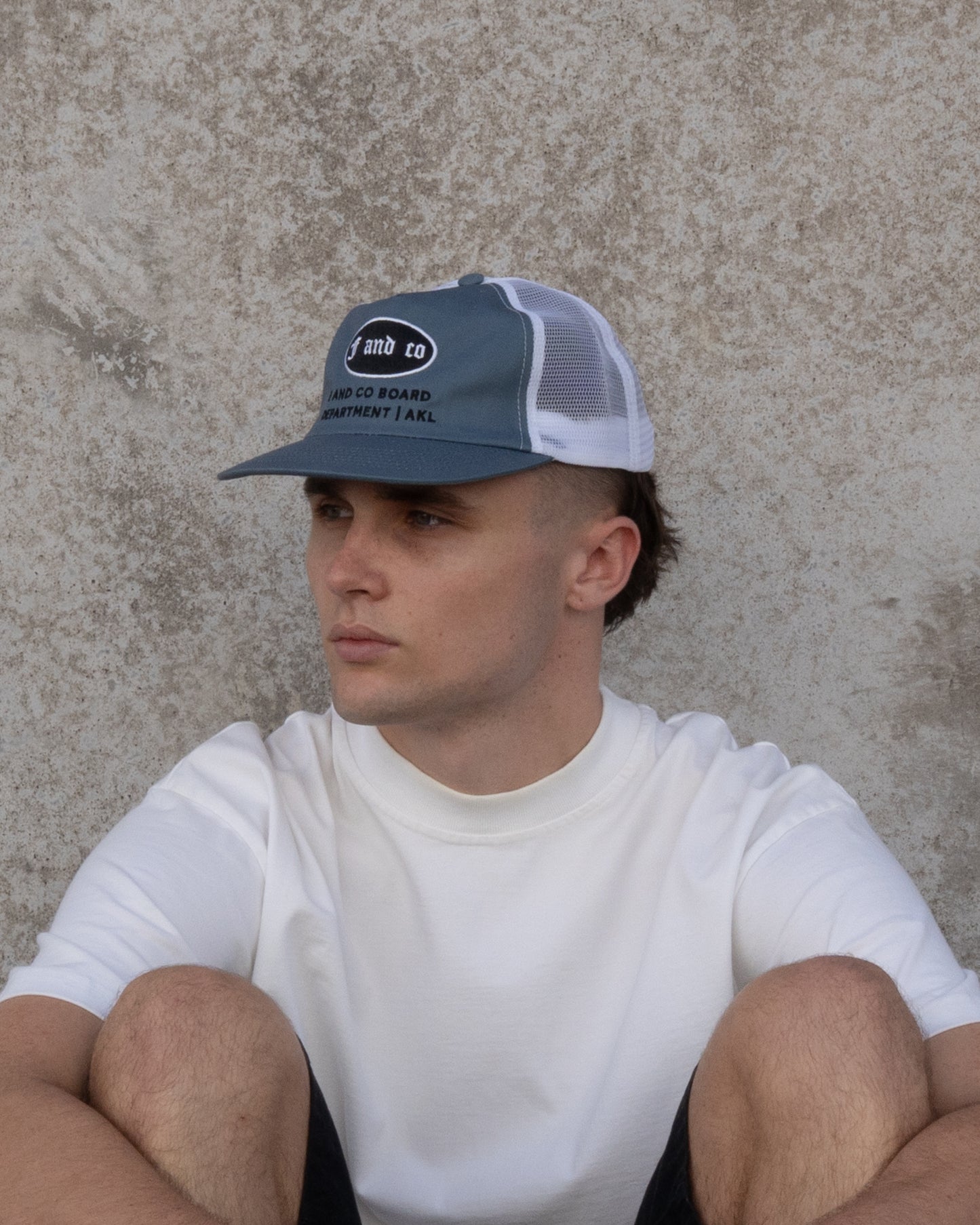 Board Department Trucker Cap - Powder Blue/White