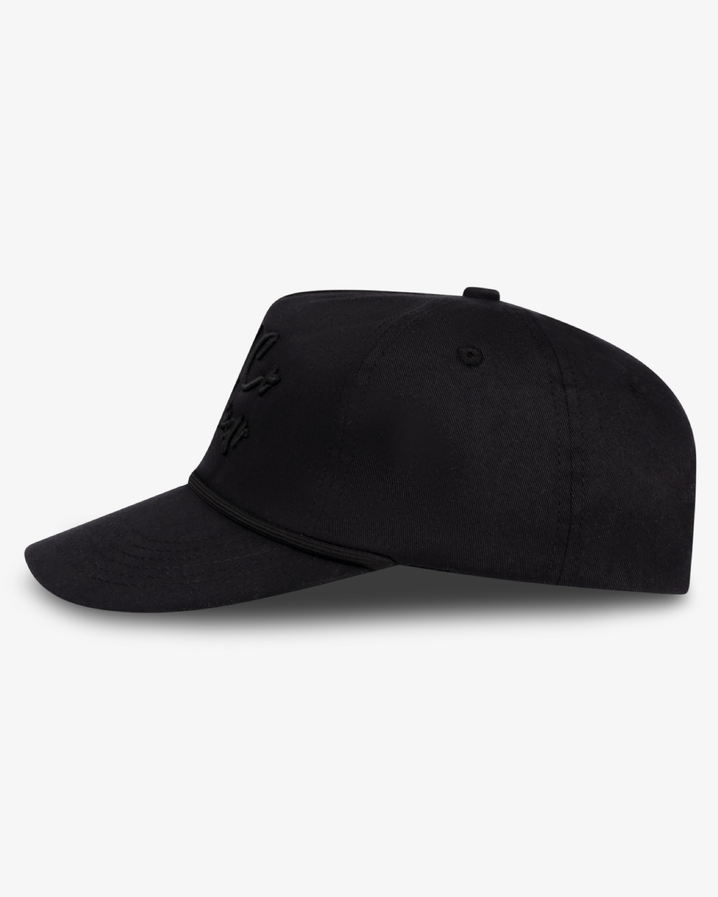 Event Script Cap - Wide Brim 5 Panel - Black