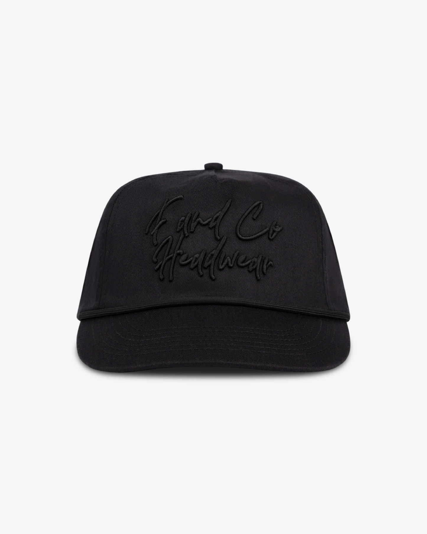 Event Script Cap - Wide Brim 5 Panel - Black