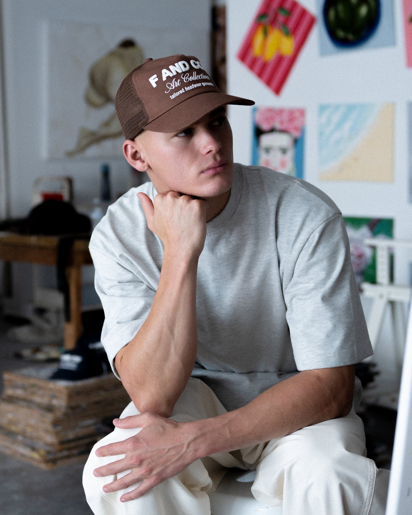 Artist Cap - Ball Trucker - Brown