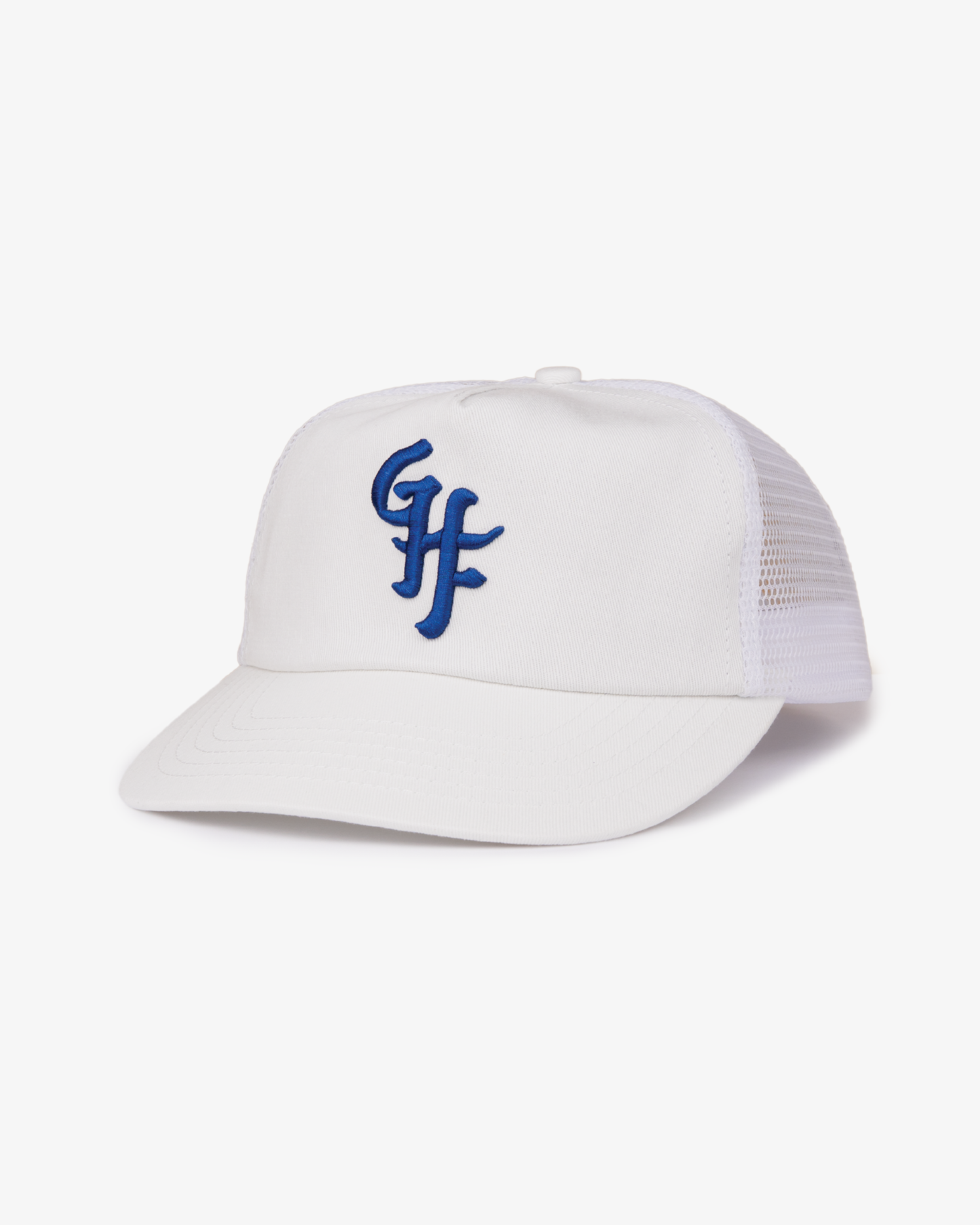 Glass Half Full Trucker Cap - 5 Panel - White