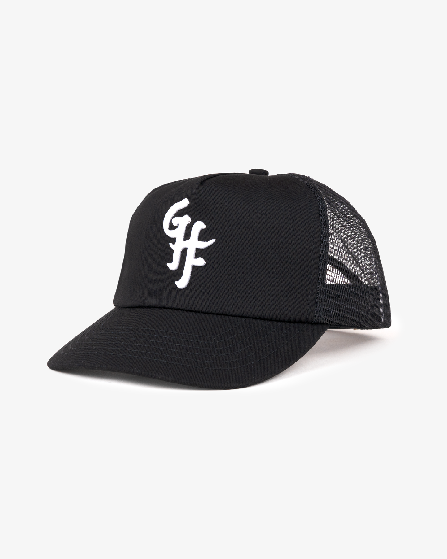 Glass Half Full Trucker Cap - 5 Panel - Black