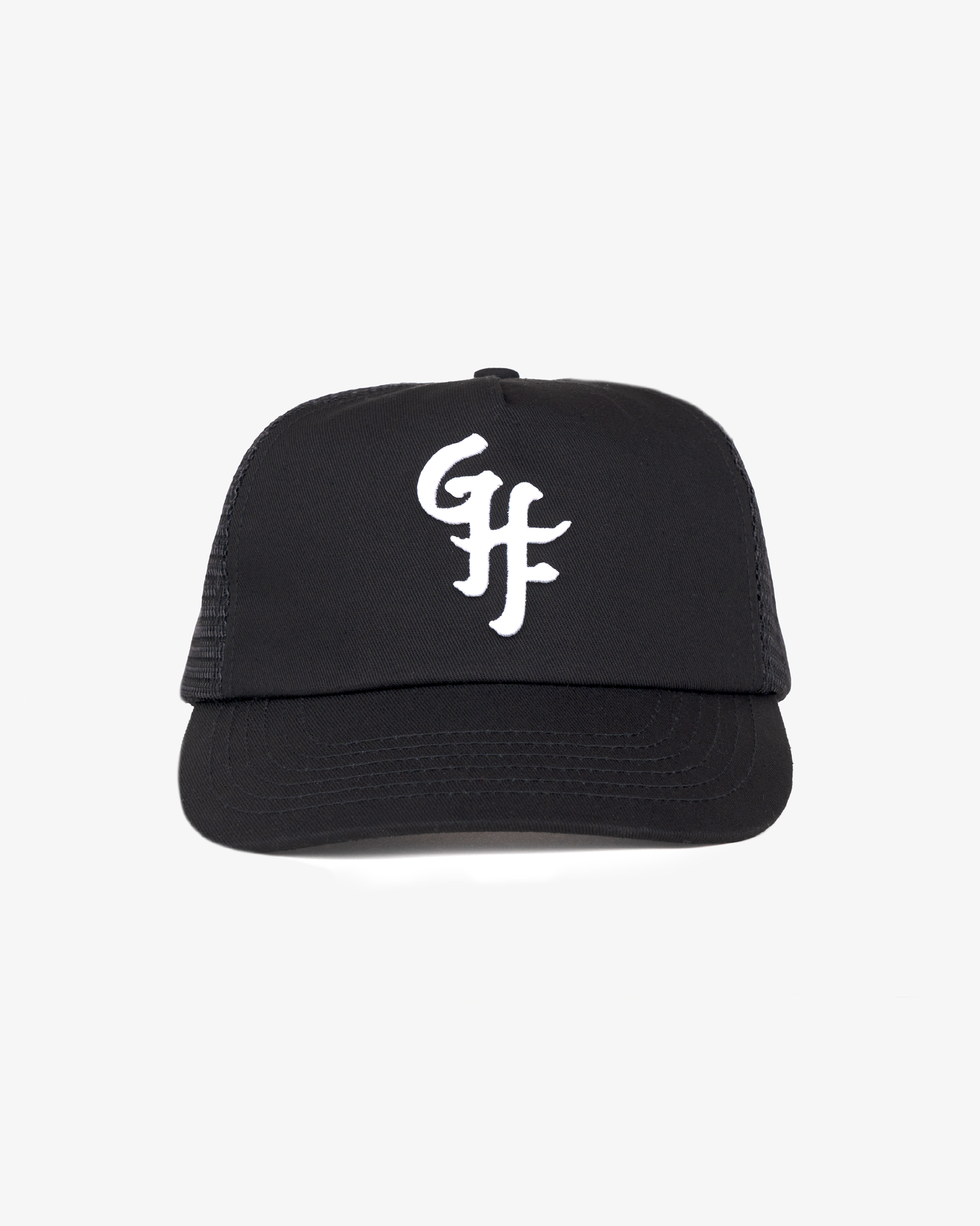 Glass Half Full Trucker Cap - 5 Panel - Black