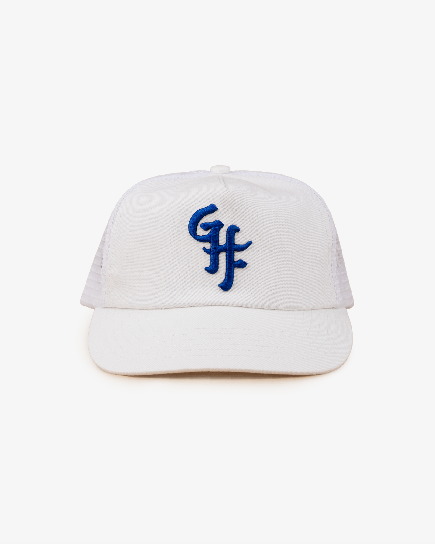 Glass Half Full Trucker Cap - 5 Panel - White