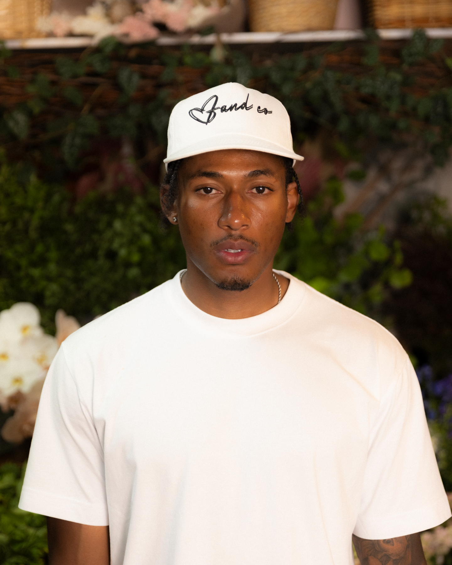 Heart Script Cap - 5 Panel - Salmon Pink