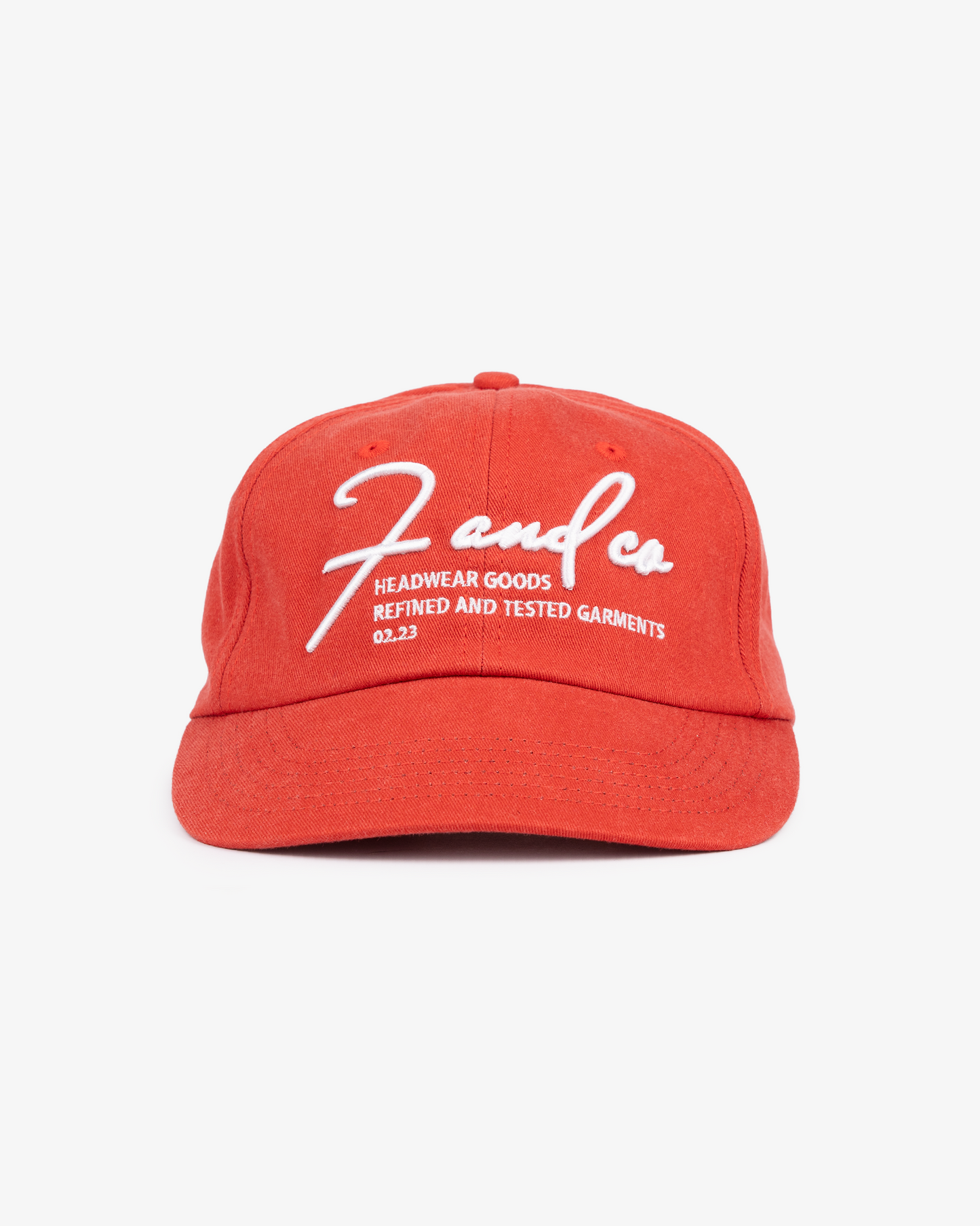Signature Goods Cap - Wide Brim 6 Panel - Washed Red