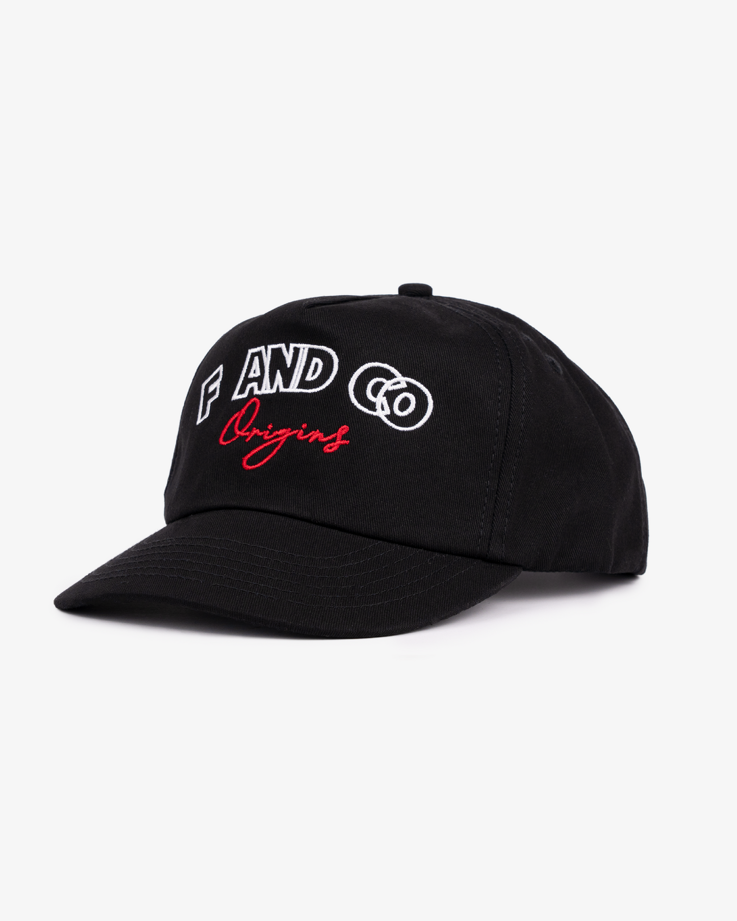 Origins Cap - Short Brim 5 Panel - Black