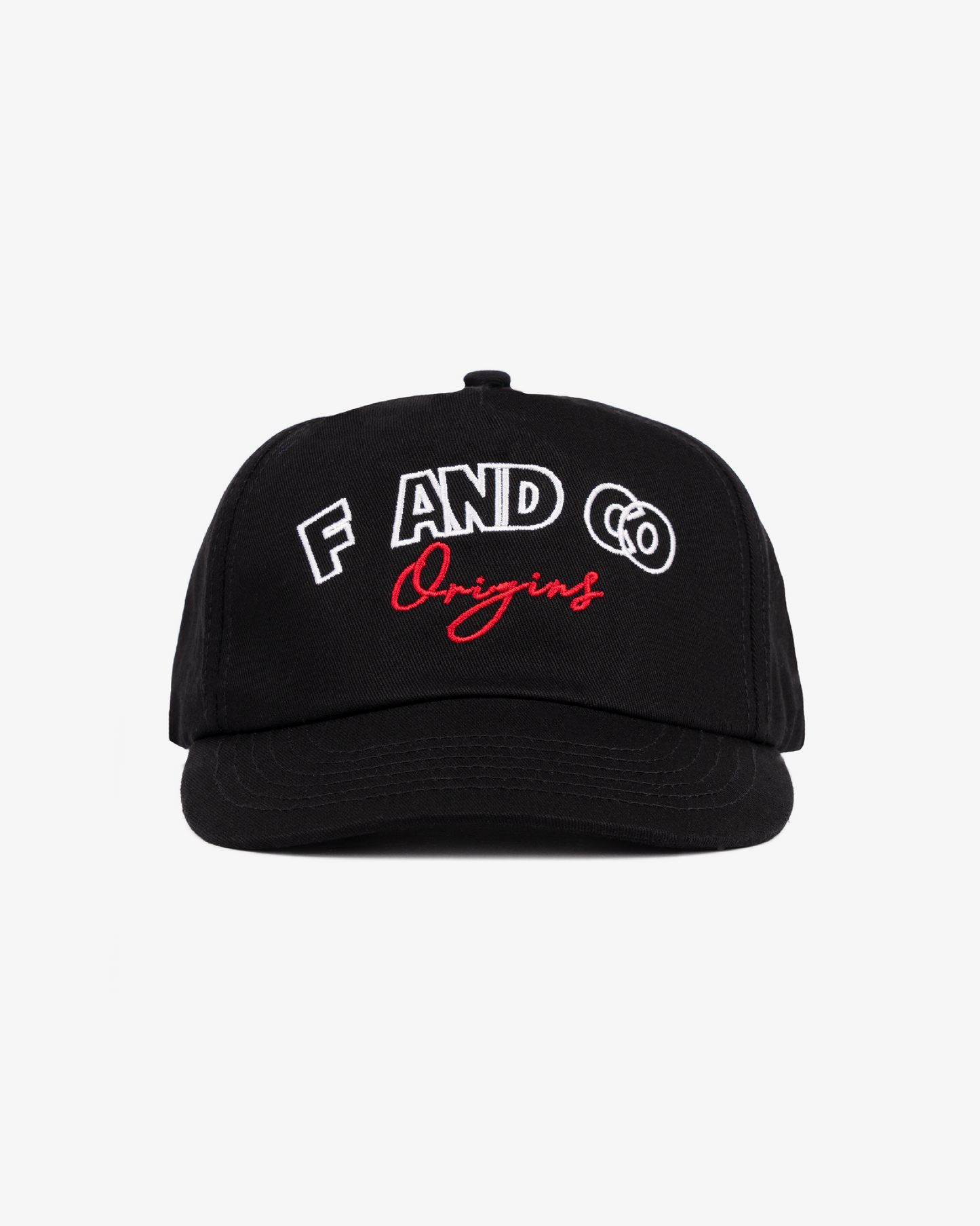 Origins Cap - Short Brim 5 Panel - Black