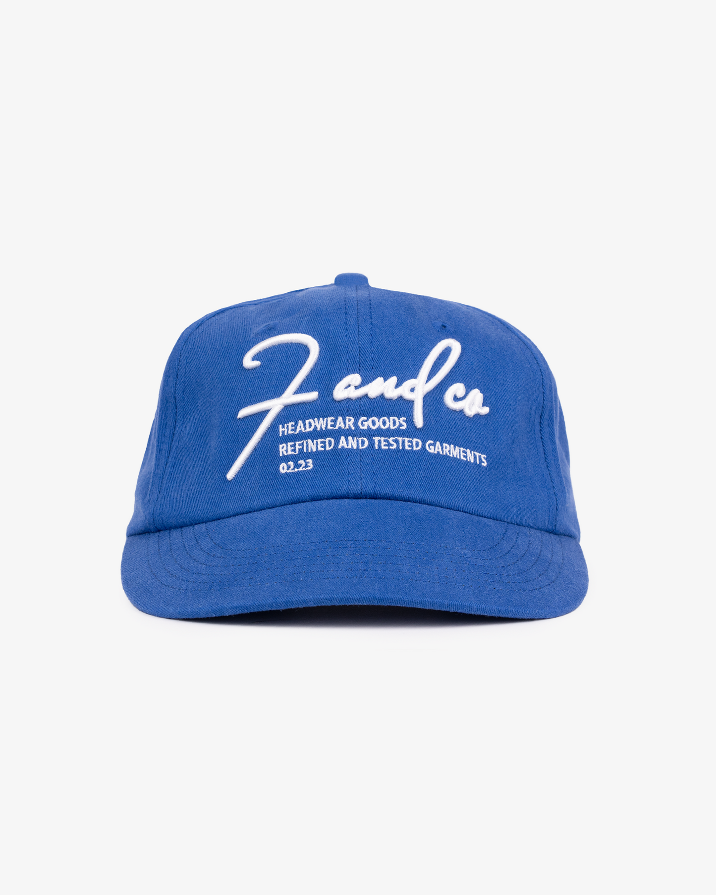Signature Goods Cap - Wide Brim 6 Panel - Washed Royal Blue