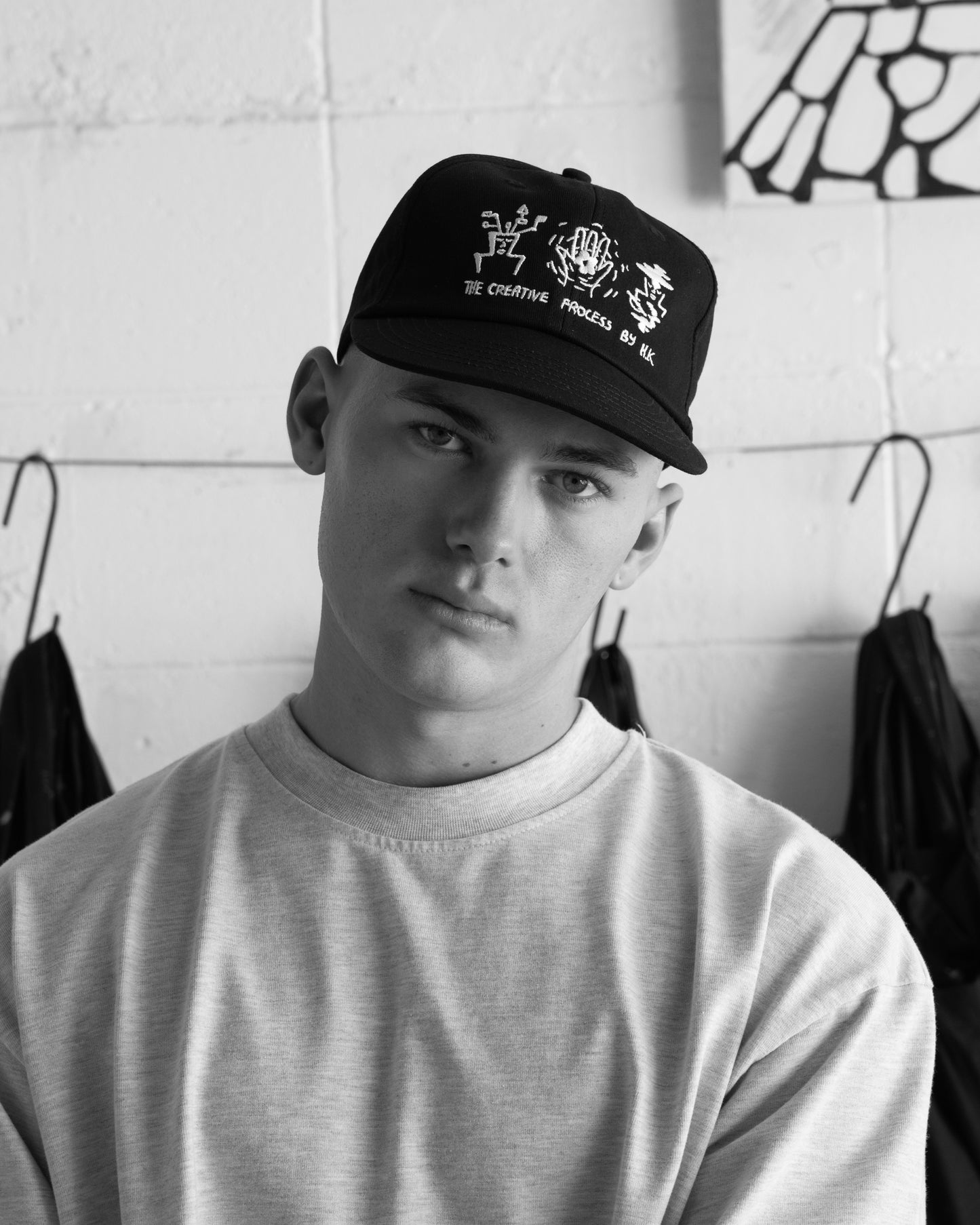 Creative Cap - Short Brim 6 Panel - Taupe/Contrast Stitch